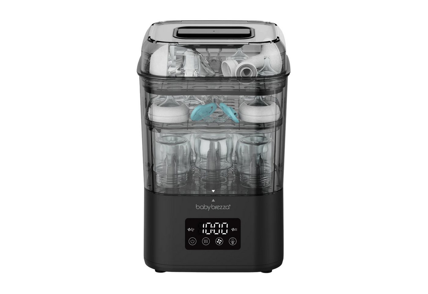 Baby Brezza Dampfsterilisator SuperQuick Flaschensterilisator mit Trockner, 10 Min. Sterilisieren & Trocknen für Babyflaschen & Zubehör