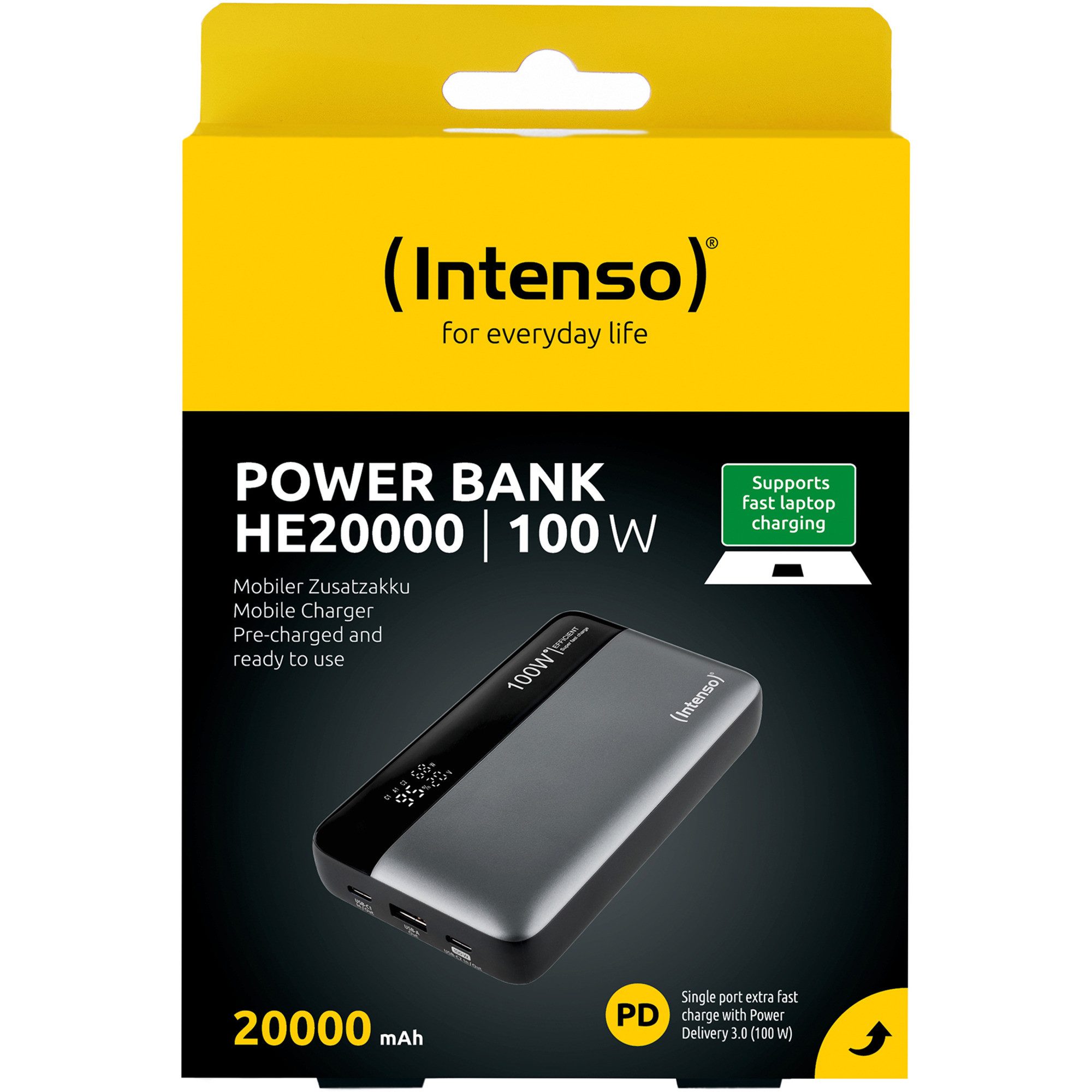 Intenso Intenso Powerbank HE20000, (20.000 mAh, PD 3.1, Powerbank