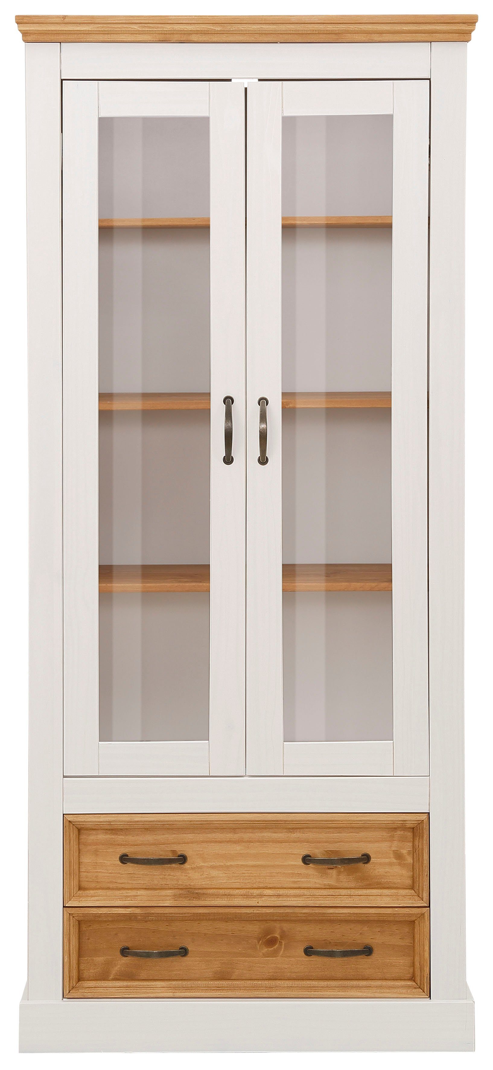 Home affaire Vitrine "Selma", Höhe 180 cm, mit schöner Holzmaserung günstig online kaufen