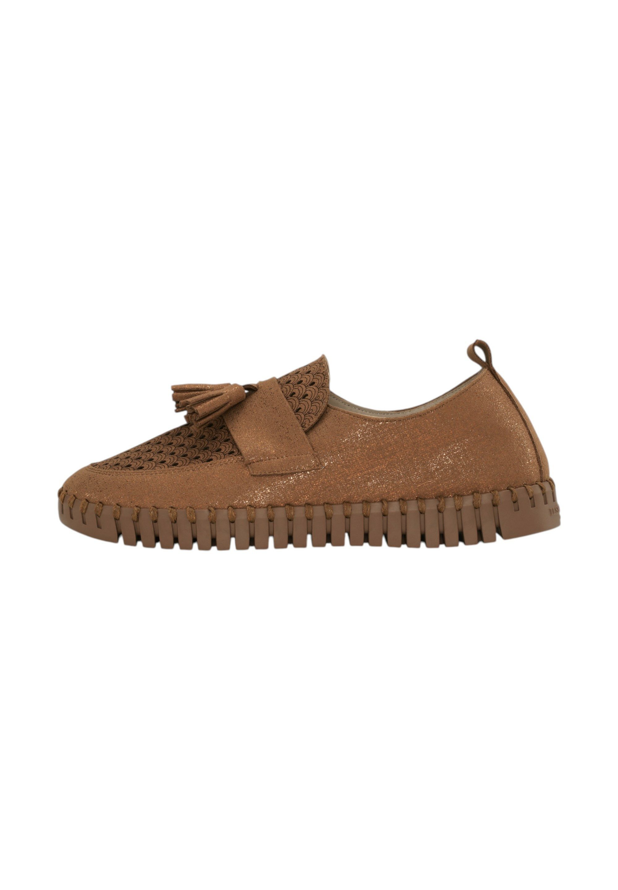 Ilse Jacobsen TULIP3890 Slipper Tulip-Loafer mit Quasten und Glitzer, bequeme tonige Sohle