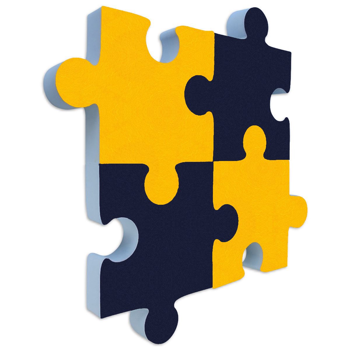 platino24 Akustikplatte Schallabsorber-Set PUZZLE aus Basotect G+ mit Akustikfilz