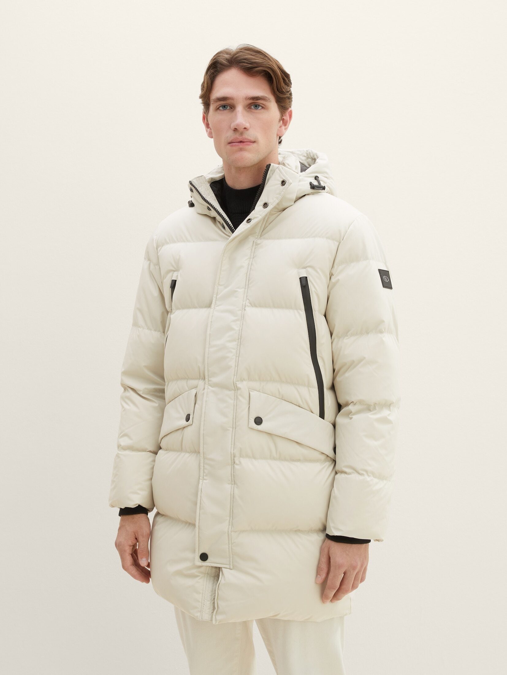 TOM TAILOR Parka Parka mit recycelter Daune beige alfalfa