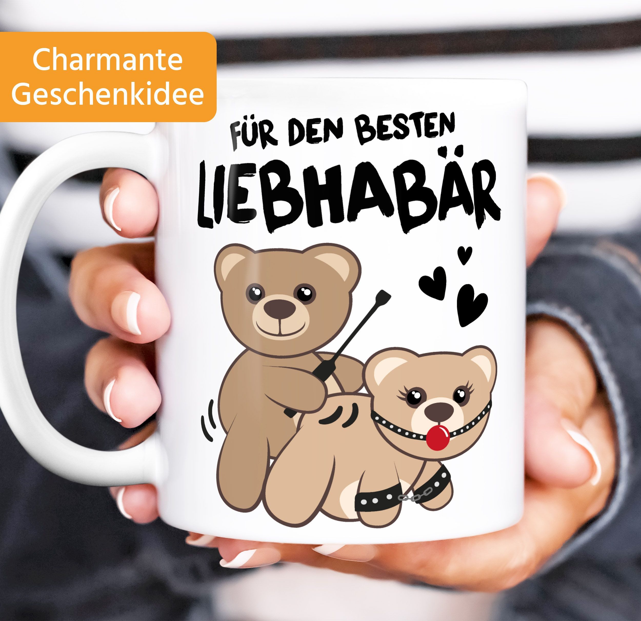 MoonWorks Tasse Kaffee-Tasse Liebe lustig Bär Geschenk Partner Mann Liebhaber, Keramik