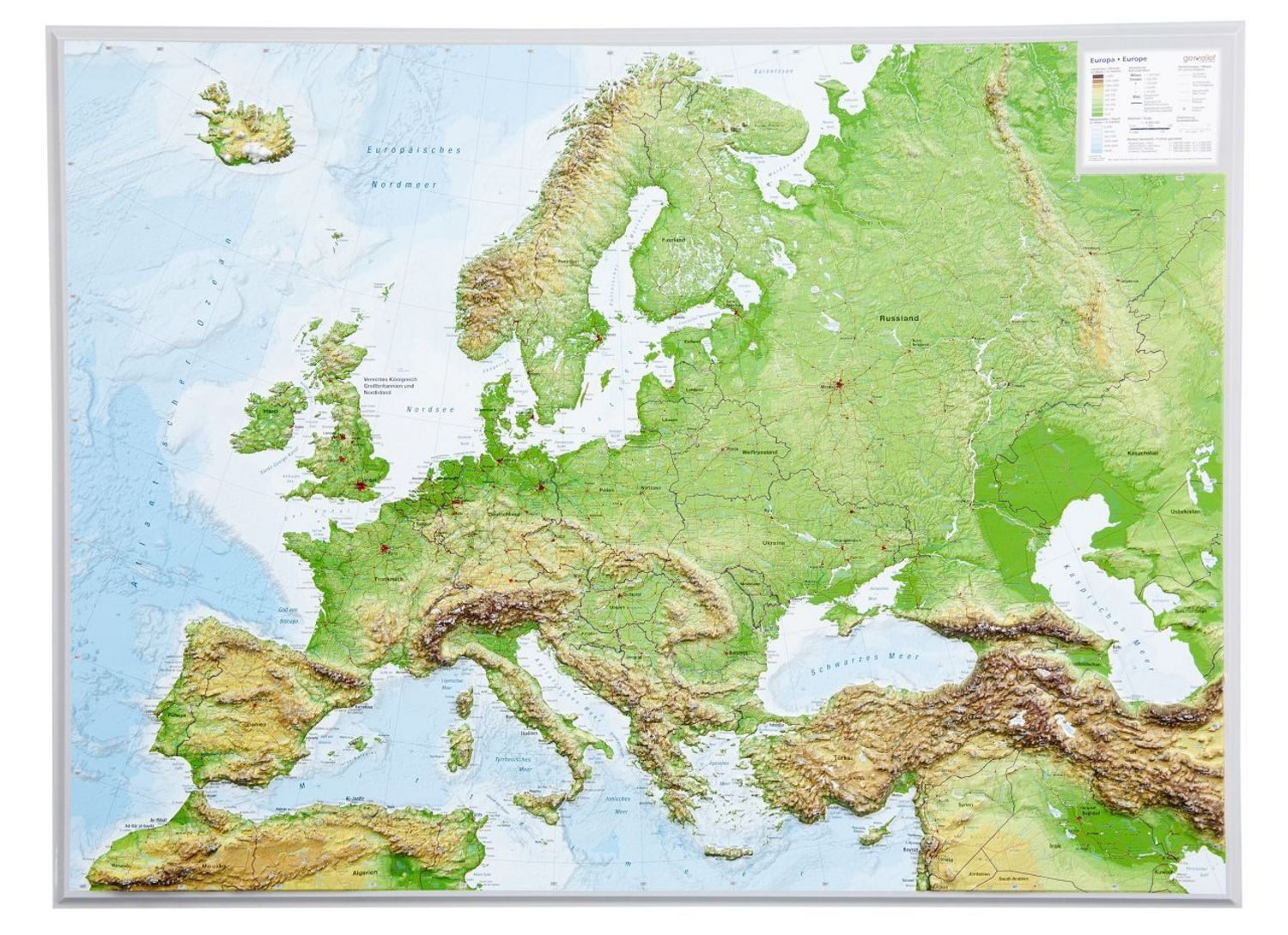 Reliefkarte Europa Gross 1 : 8 000 000 / Andre Markgraf, Mario Engelhardt