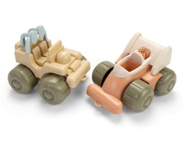 dantoy Spielzeug-LKW 2x bunte Fahrzeuge Auto Zug Flugzeug LKW, aus Bio-Kunststoff, spülmaschinengeeignet, für Sandkasten
