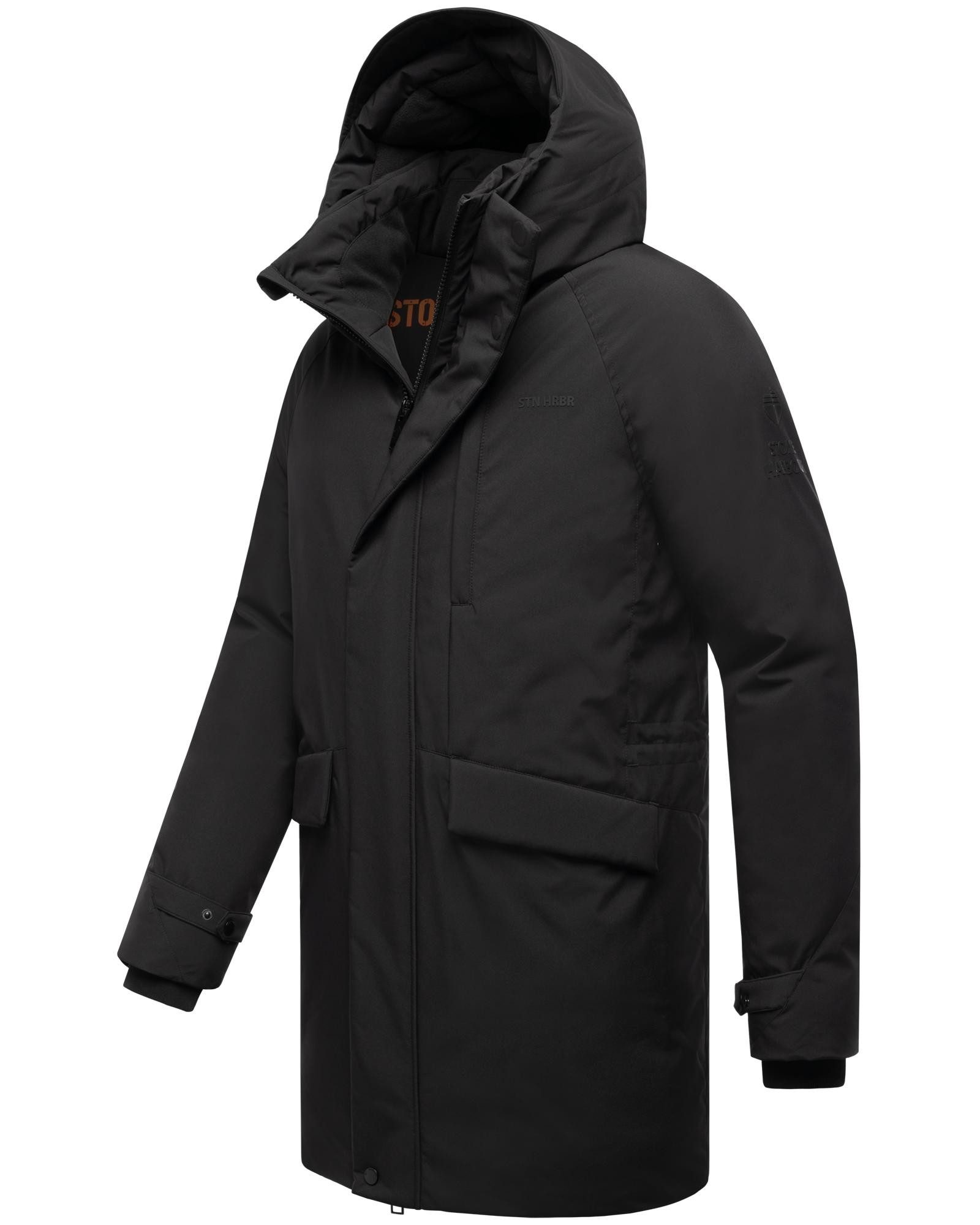 Stone Harbour Wintermantel Emriis XX Warmer Herren Mantel mit Magnet-Knöpfen