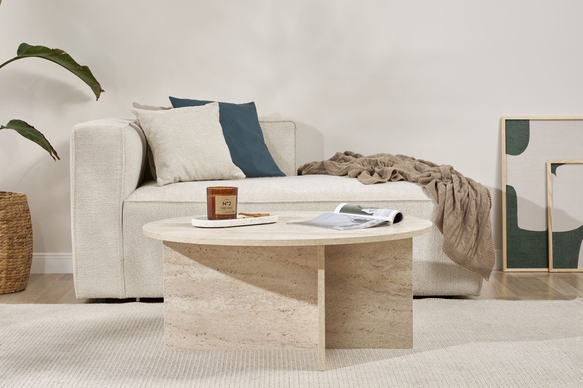 Skye Decor Couchtisch Soleil (Einzelstück, Einzeltisch), rund, melaminbeschichtet, Ø 90 cm