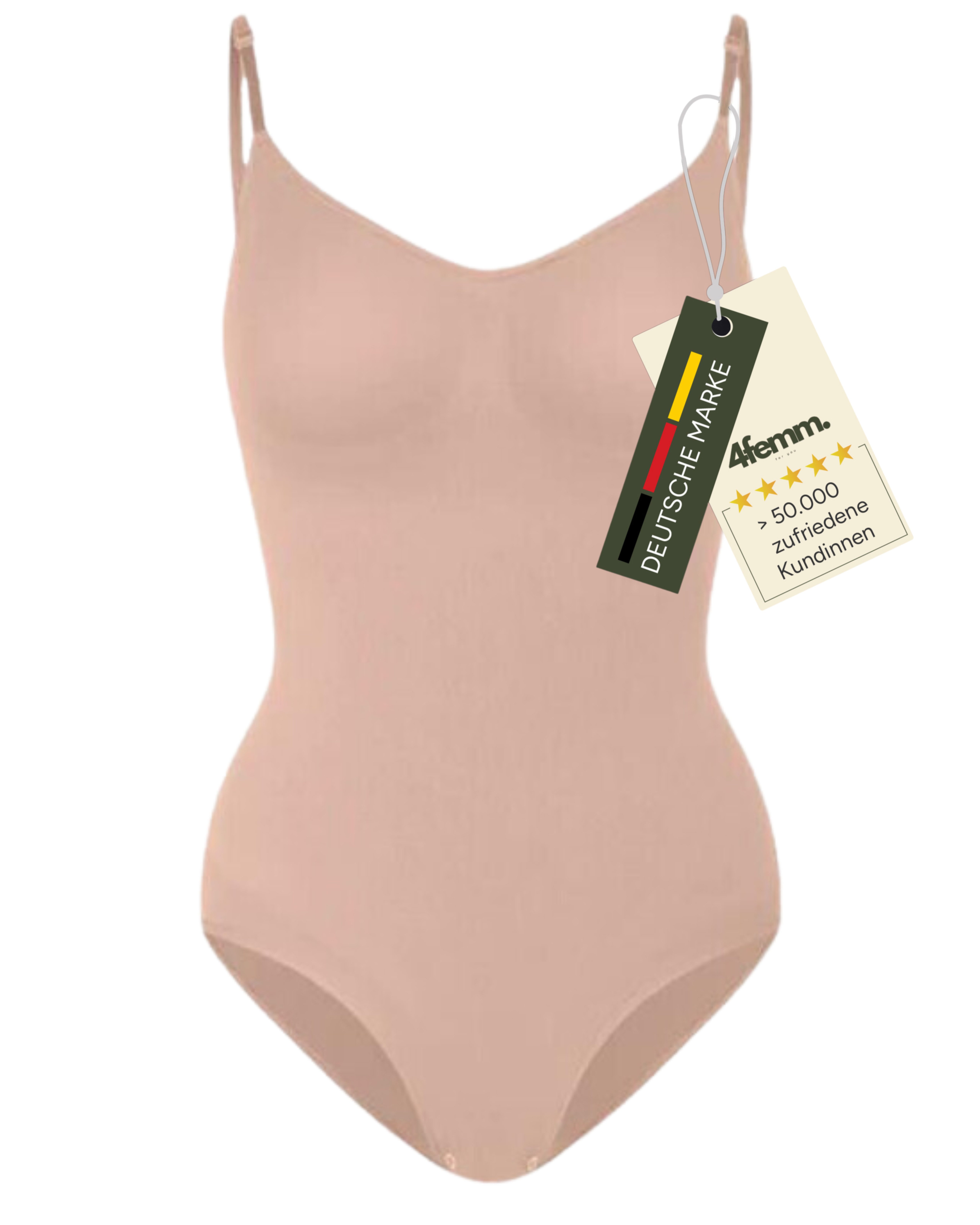 4femm Shaping-Body Snatched Shapewear Bodysuit - Formender Body für Bauchweg-Effekt
