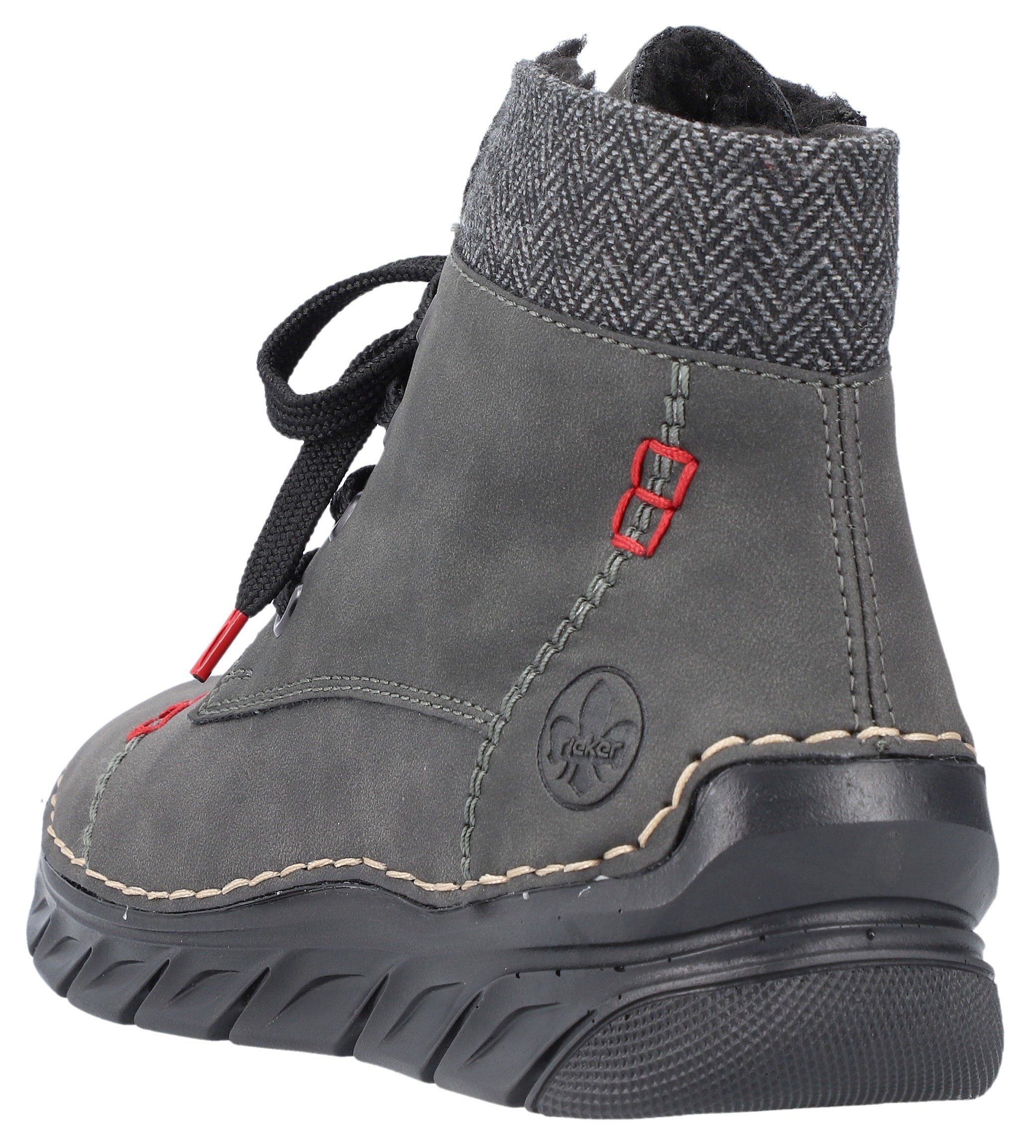 Rieker Winterboots Schnürboots, Stiefelette, Casual-Boots mit softem Schaftrand