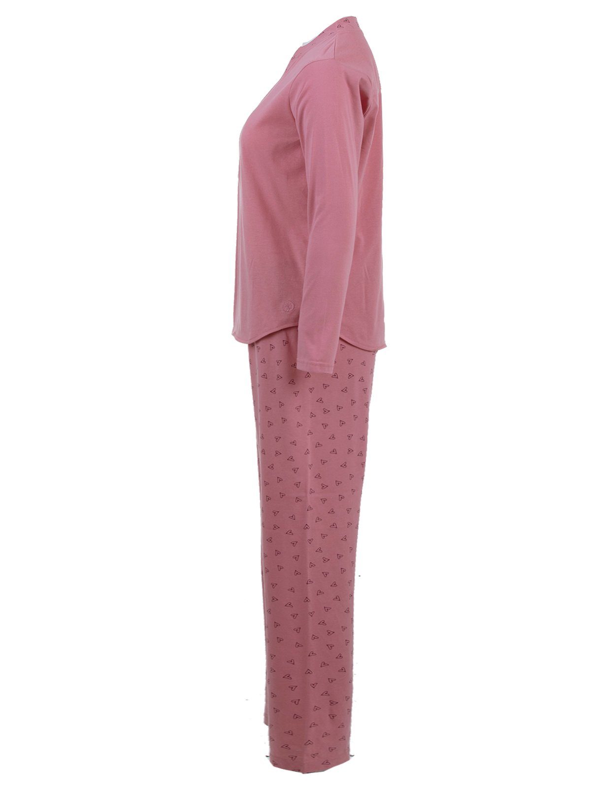 zeitlos Schlafanzug Pyjama Set Langarm - Ginko Herz günstig online kaufen