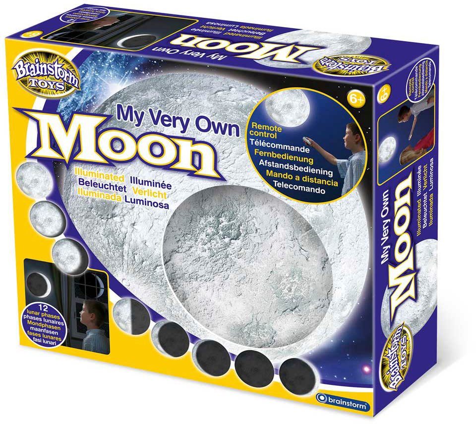 Brainstorm Nachtlicht My Very Own Moon, Mond mit Fernbedienung, Einschlafhilfe