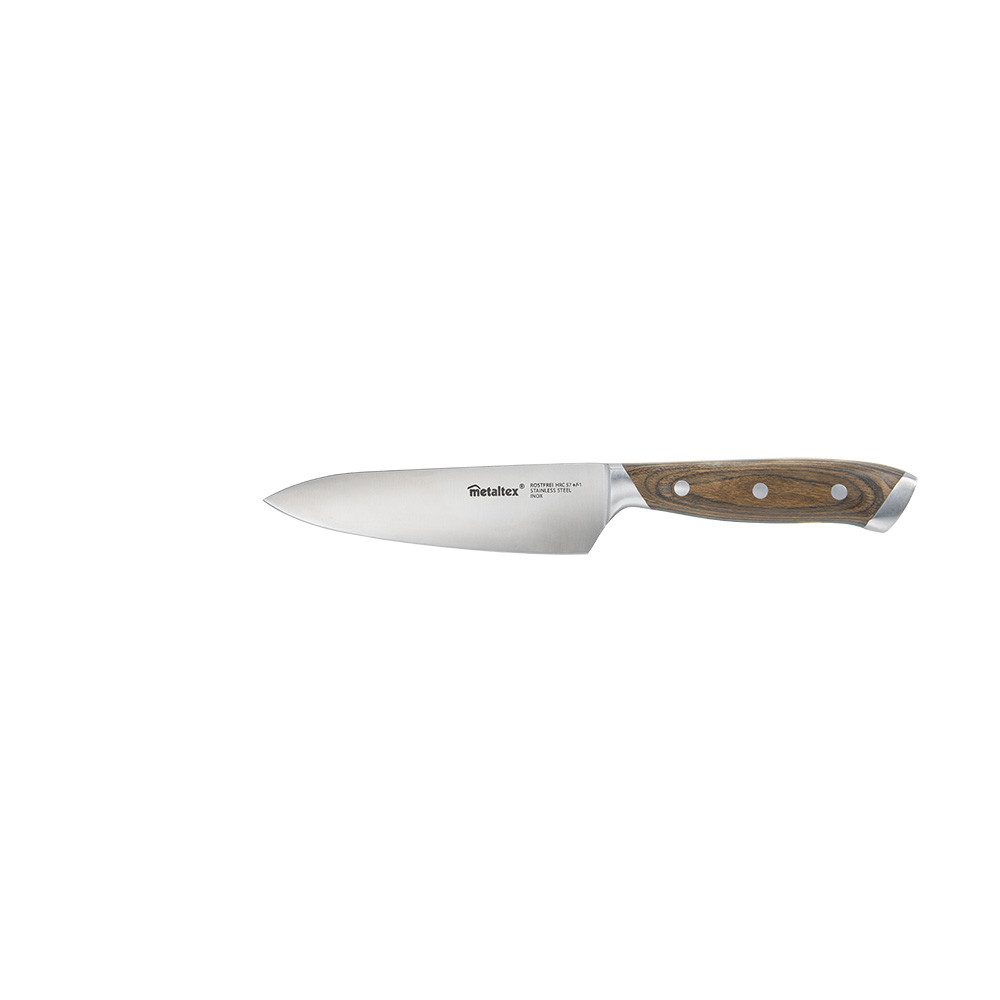 Metaltex Universalküchenmesser Kochmesser mit Holzgriff HERITAGE