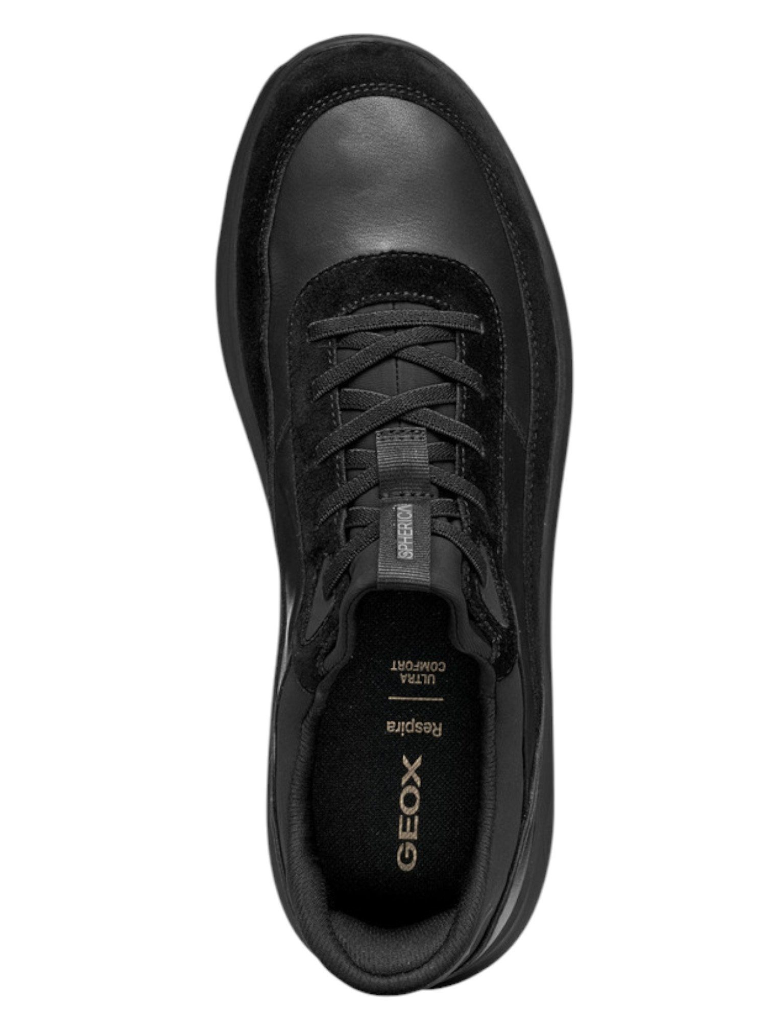 Geox Spherica Plus A (Leder) schwarz Herren Sneaker günstig online kaufen