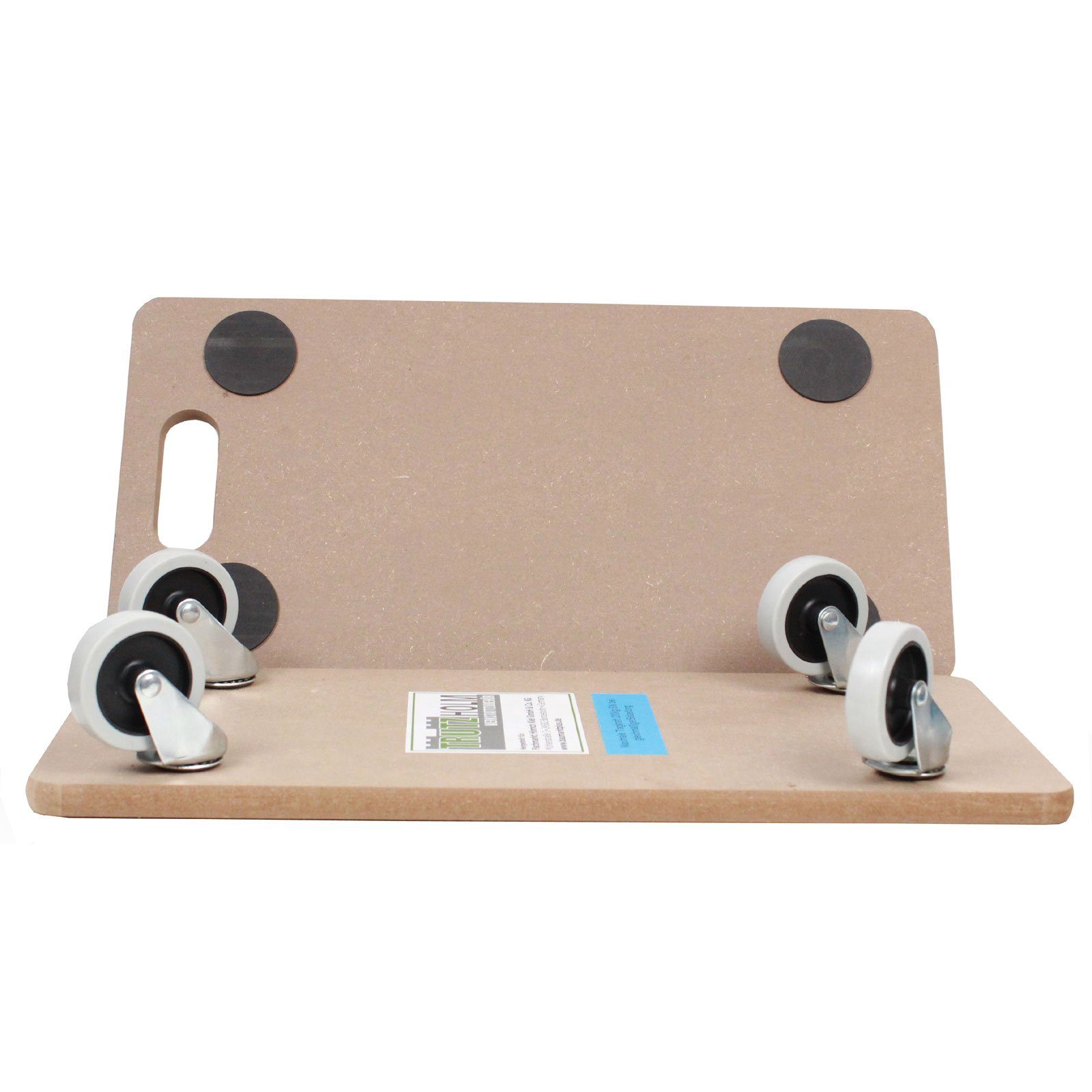 TRUTZHOLM Transportroller 2er Set Transportroller SOFT WHEEL indoor MDF Platte 200 kg, (Set, 5-St), mit 4 hellen Lenkrollen