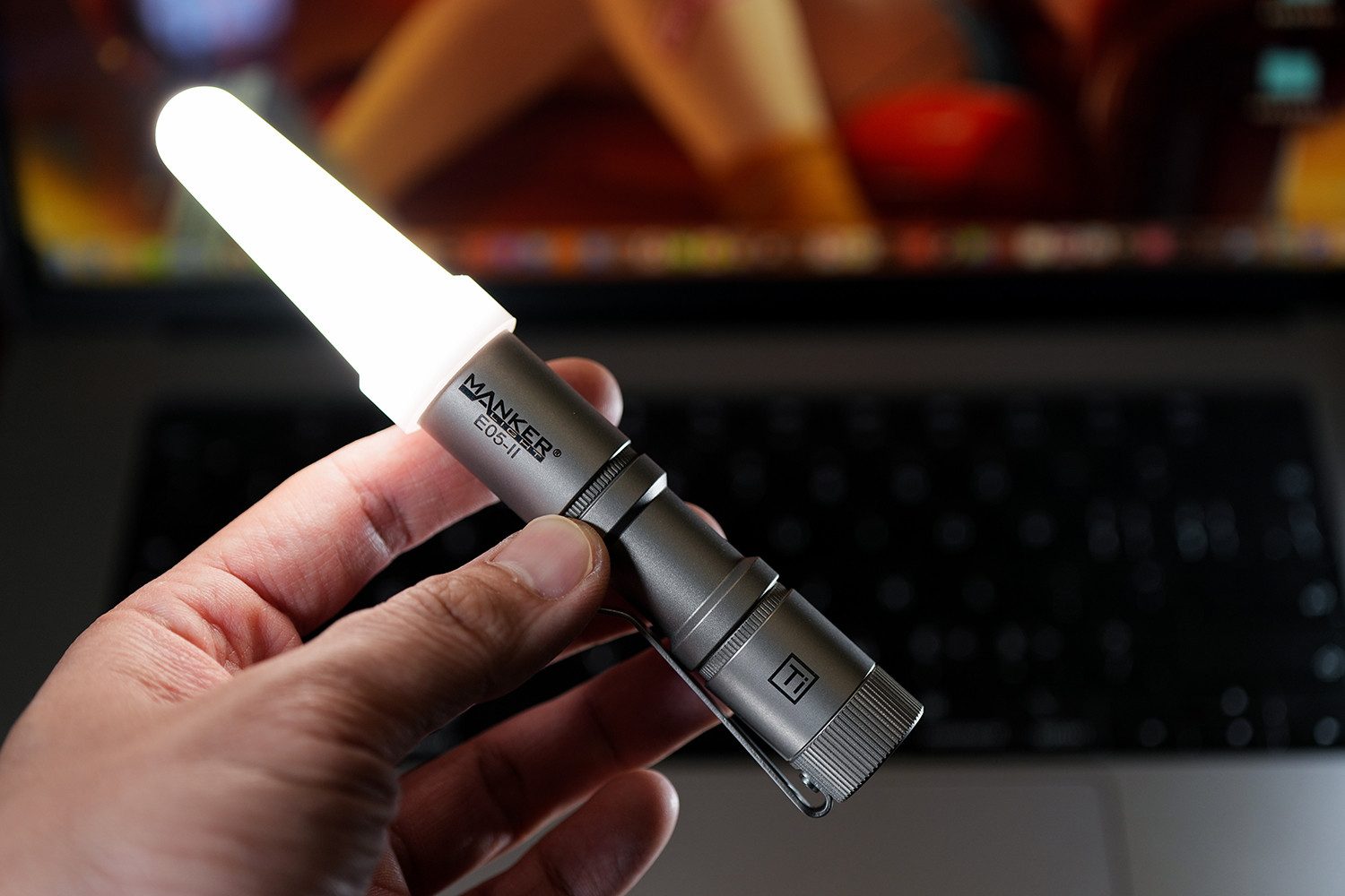 Manker LED Taschenlampe E05 II TI Pocket AA 14500 1300 Lumen LED Taschenlampe (1-St)