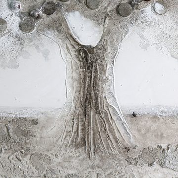 GILDE Bild GILDE Bild Big Tree - grau-silber - H. 90cm x B. 120cm