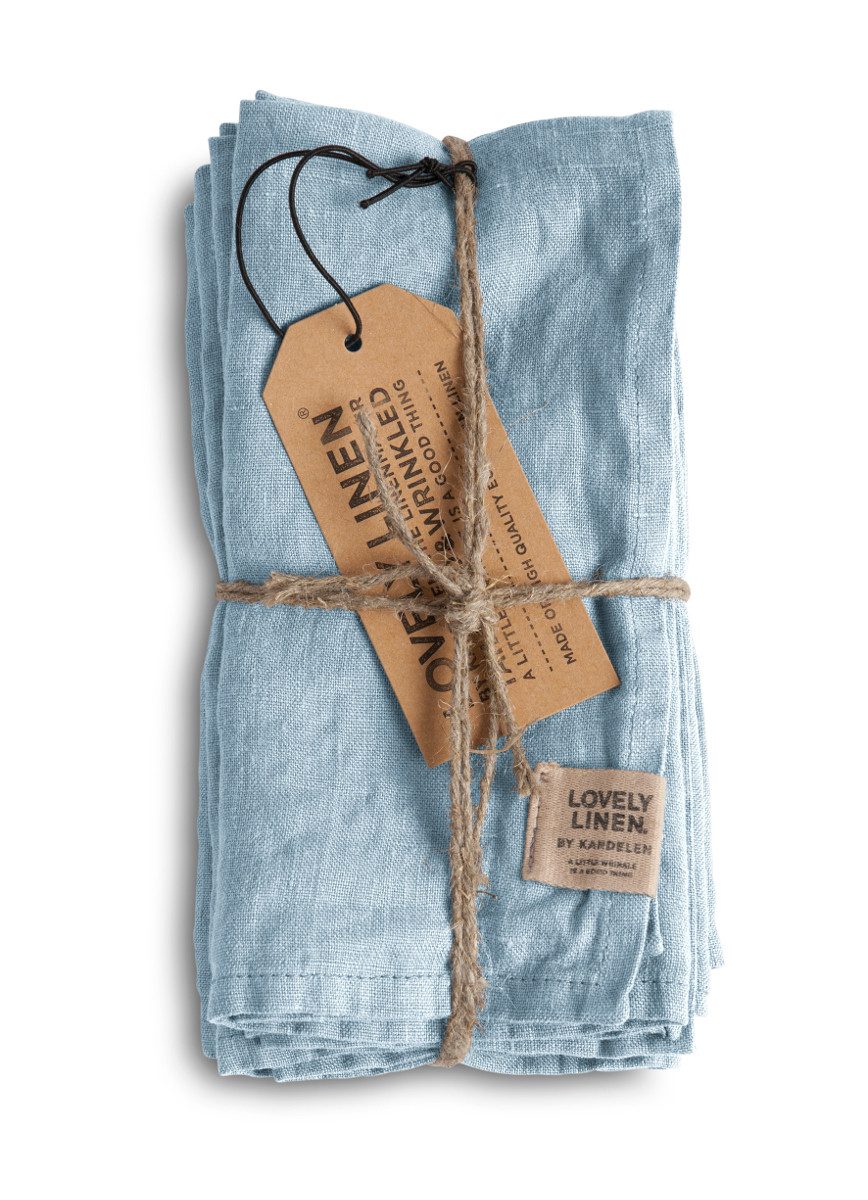 Lovely Linen Stoffserviette Linen Misty Serviette Leinen sky (1 Stück)