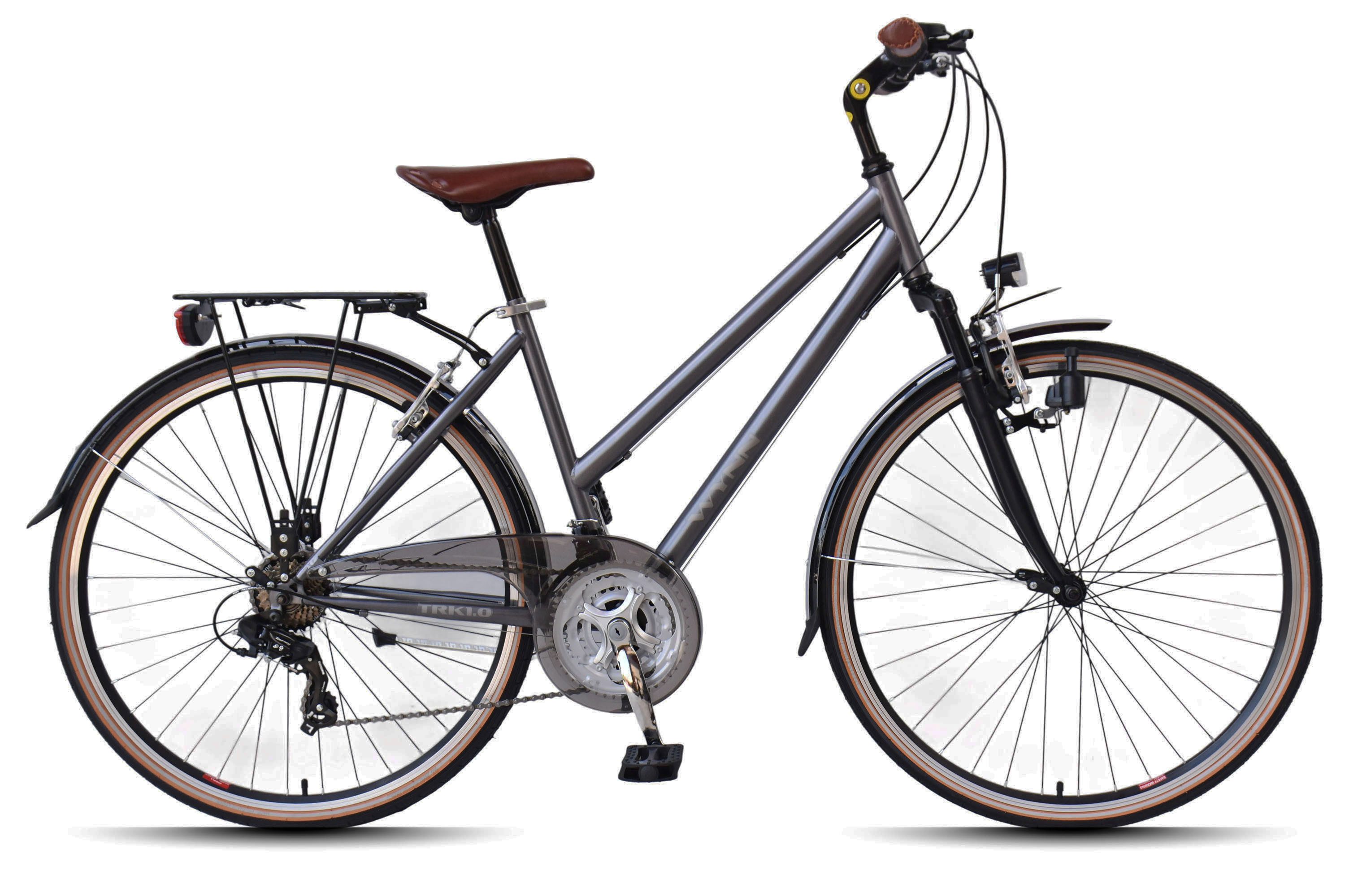 WYNN Trekkingrad Trekkingrad 28 Zoll Shimano Tourney 21 Gang TRK1.0 Federgabel Weiß, 21 Gang Shimano Tourney Schaltwerk