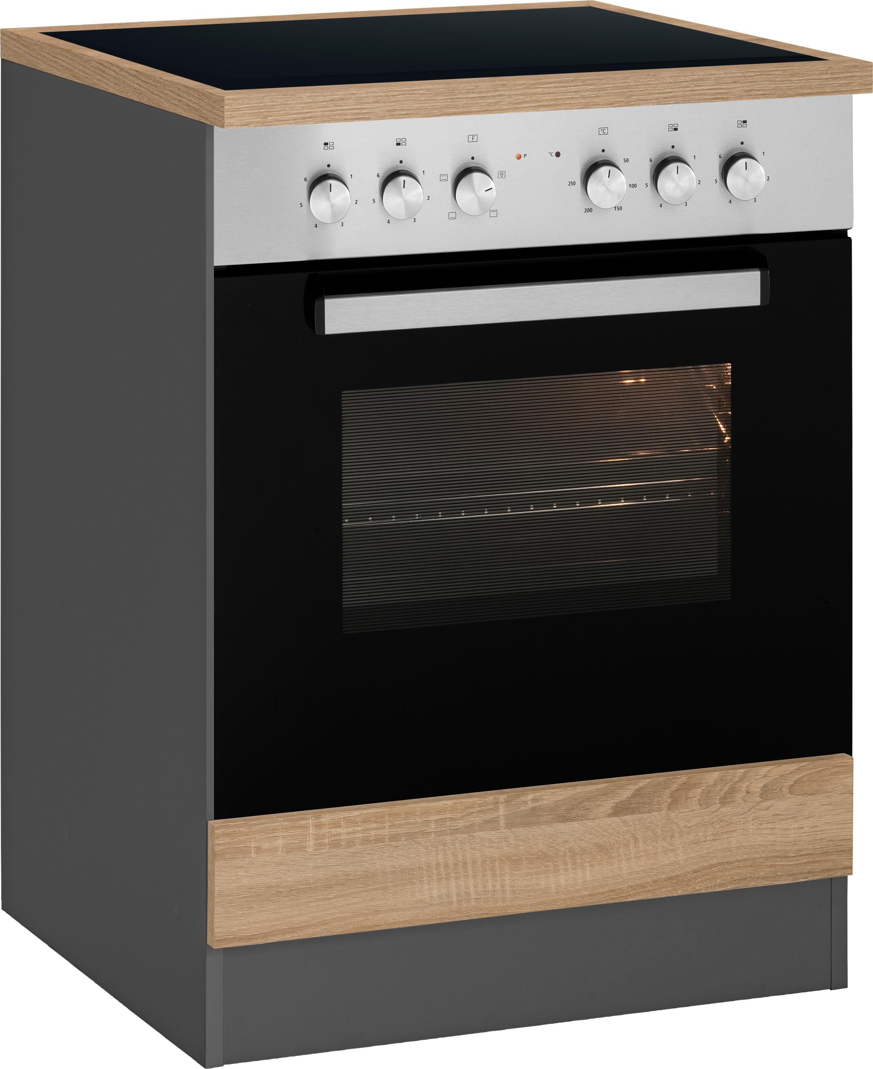 KOCHSTATION Herdumbauschrank KS-Gera Breite 60 cm