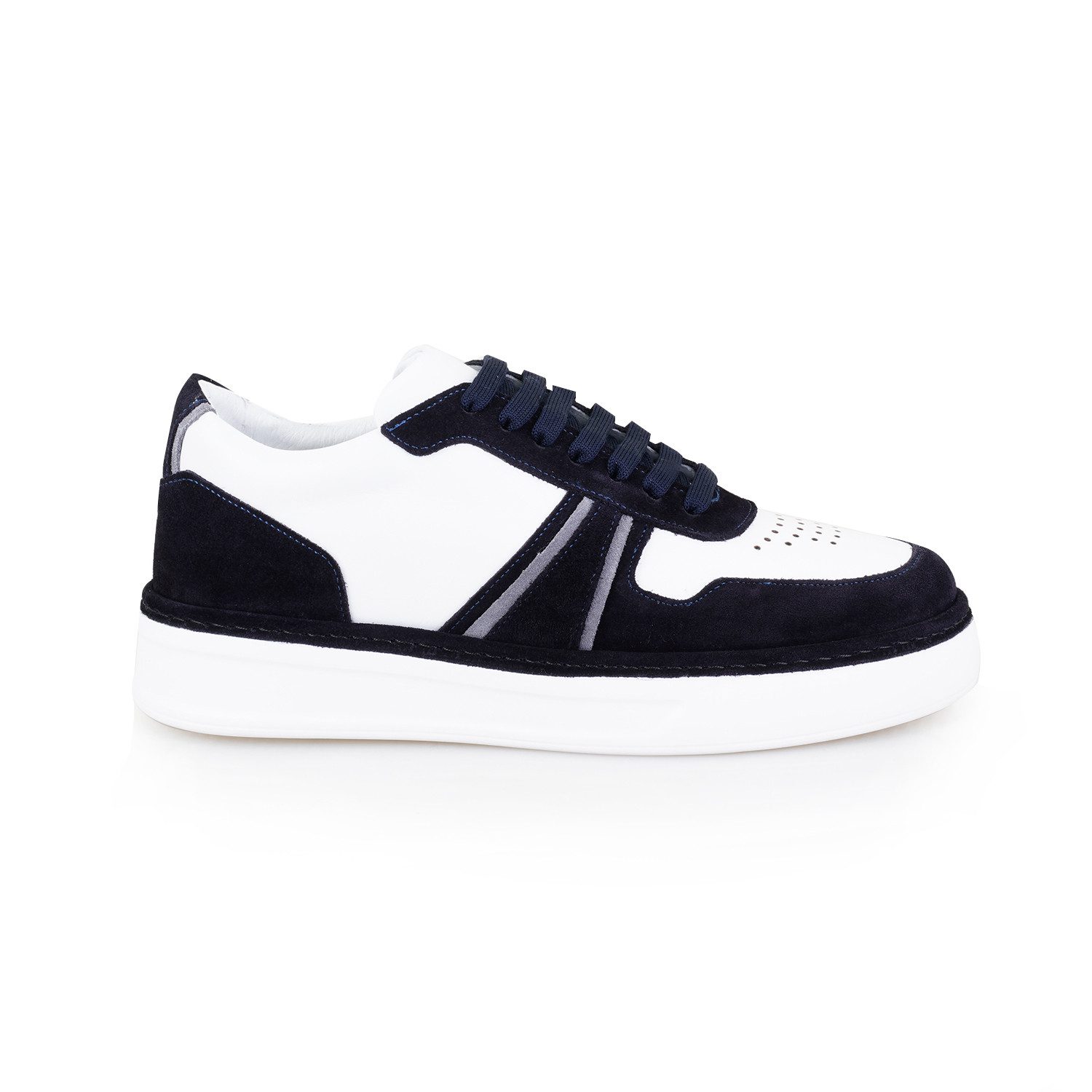 Desa Herren-Freizeitschuhe aus Leder mit Schnürung – Synthetiksohle, flach Loafer