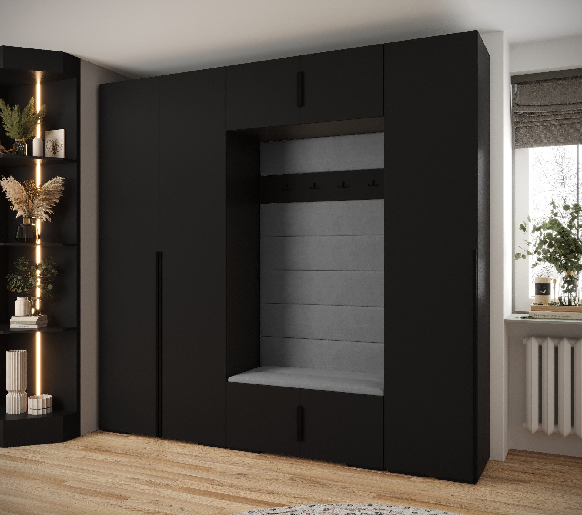 ABIKS MÖBEL Kompaktgarderobe INOVA 1 SATZ 8 Möbelset, Garderobe mit Kleider günstig online kaufen