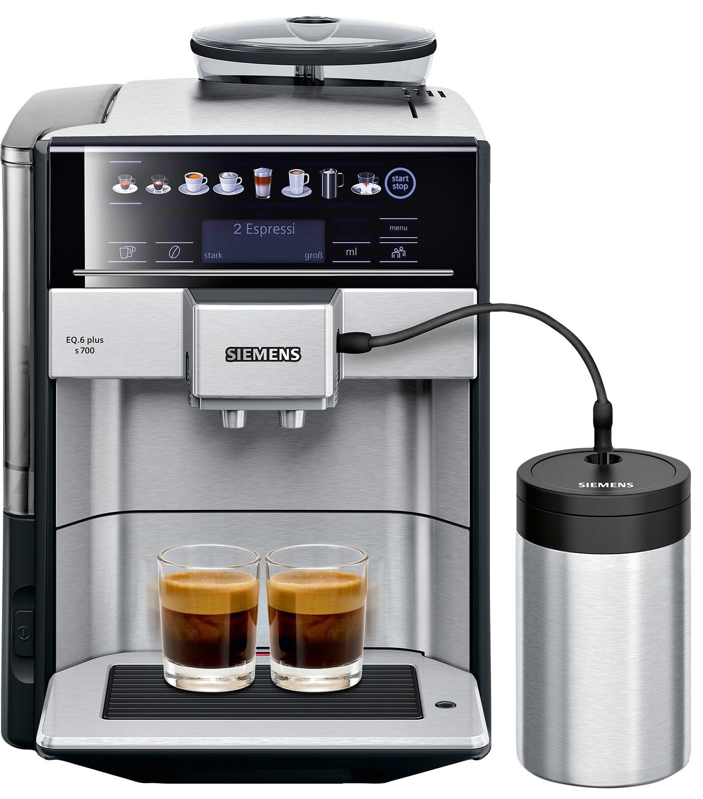 SIEMENS Kaffeevollautomat EQ.6 Plus S700 Kaffeevollautomat Edelstahl 1500W