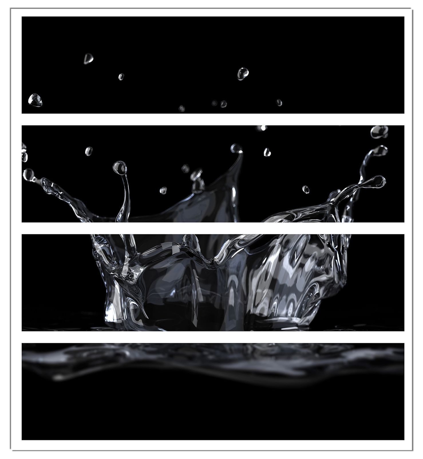 Wallario Möbelfolie Aufspritzendes Wasser