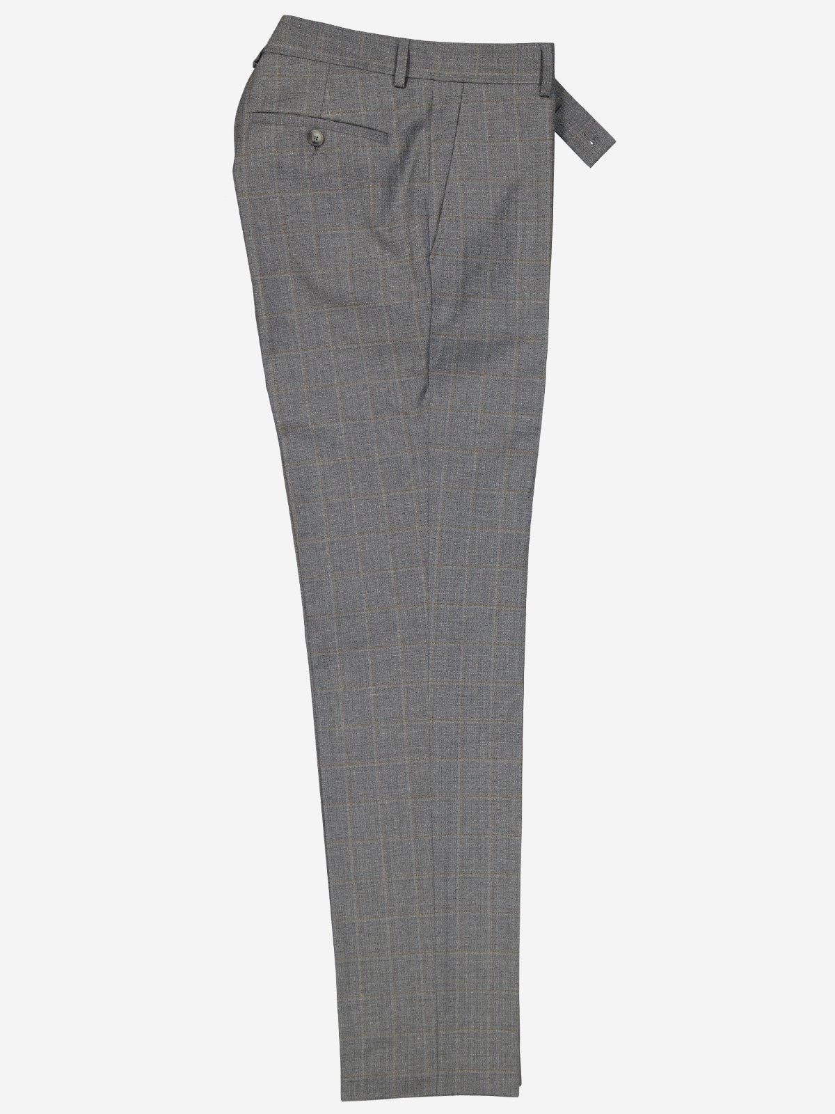 Anzughose Herren Anzug-Hose kariert, Silbergrau