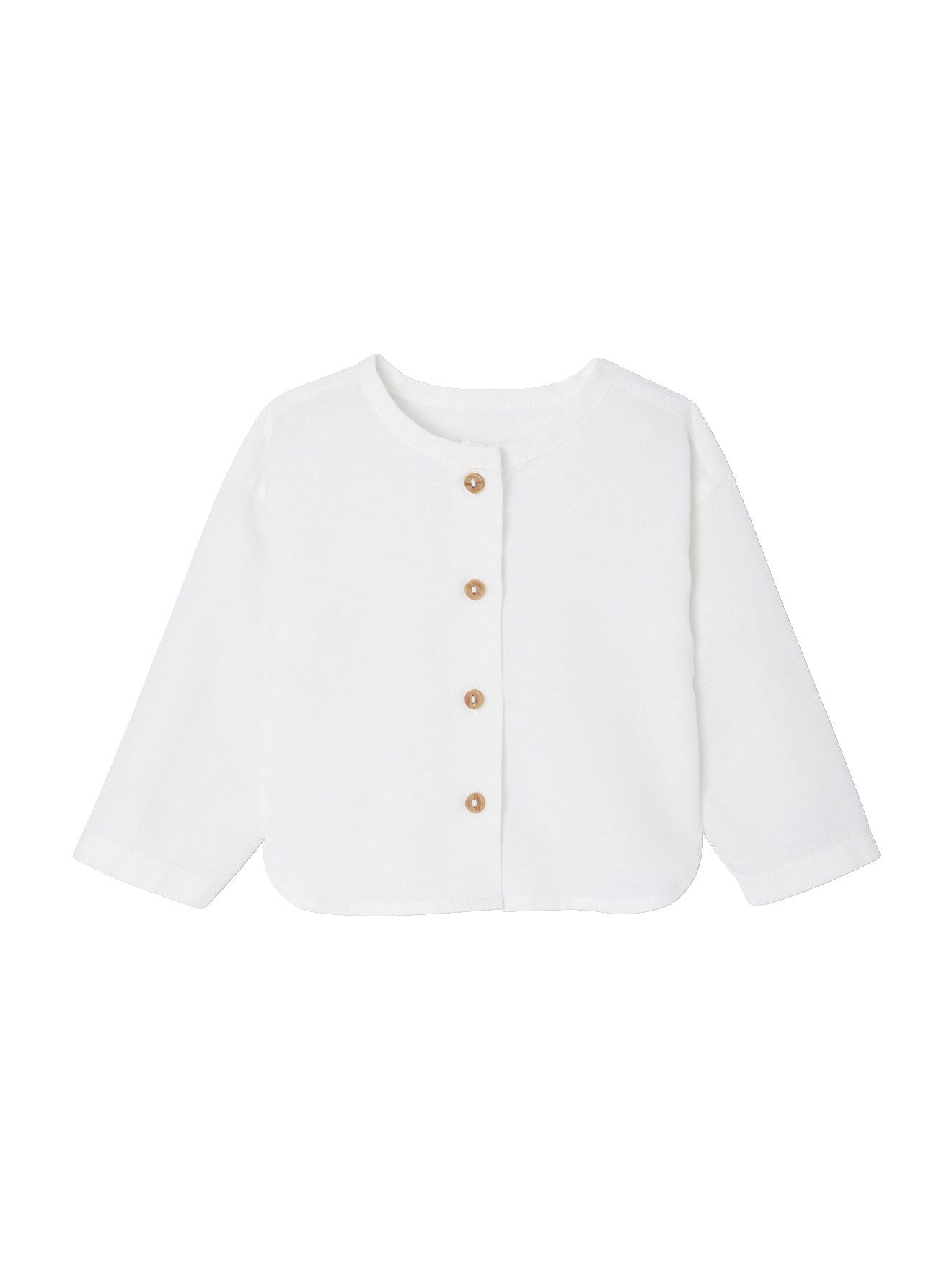 vertbaudet Overall Festliches Baby-Set: Latzhose & Hemd aus Leinenmix Set, Leinenmix