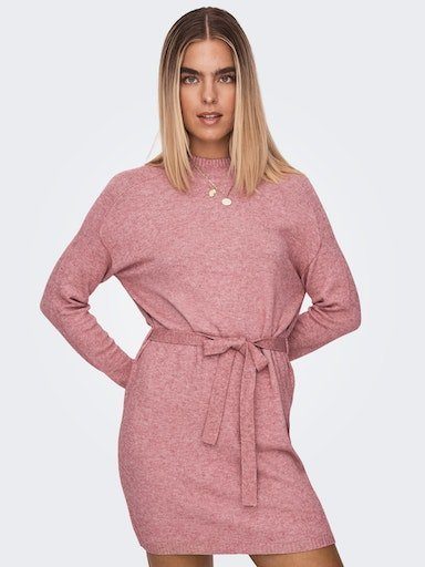 ONLY Strickkleid ONLLEVA Detail:MELANGE Dusty BELT Rose EX DRESS KNT L/S