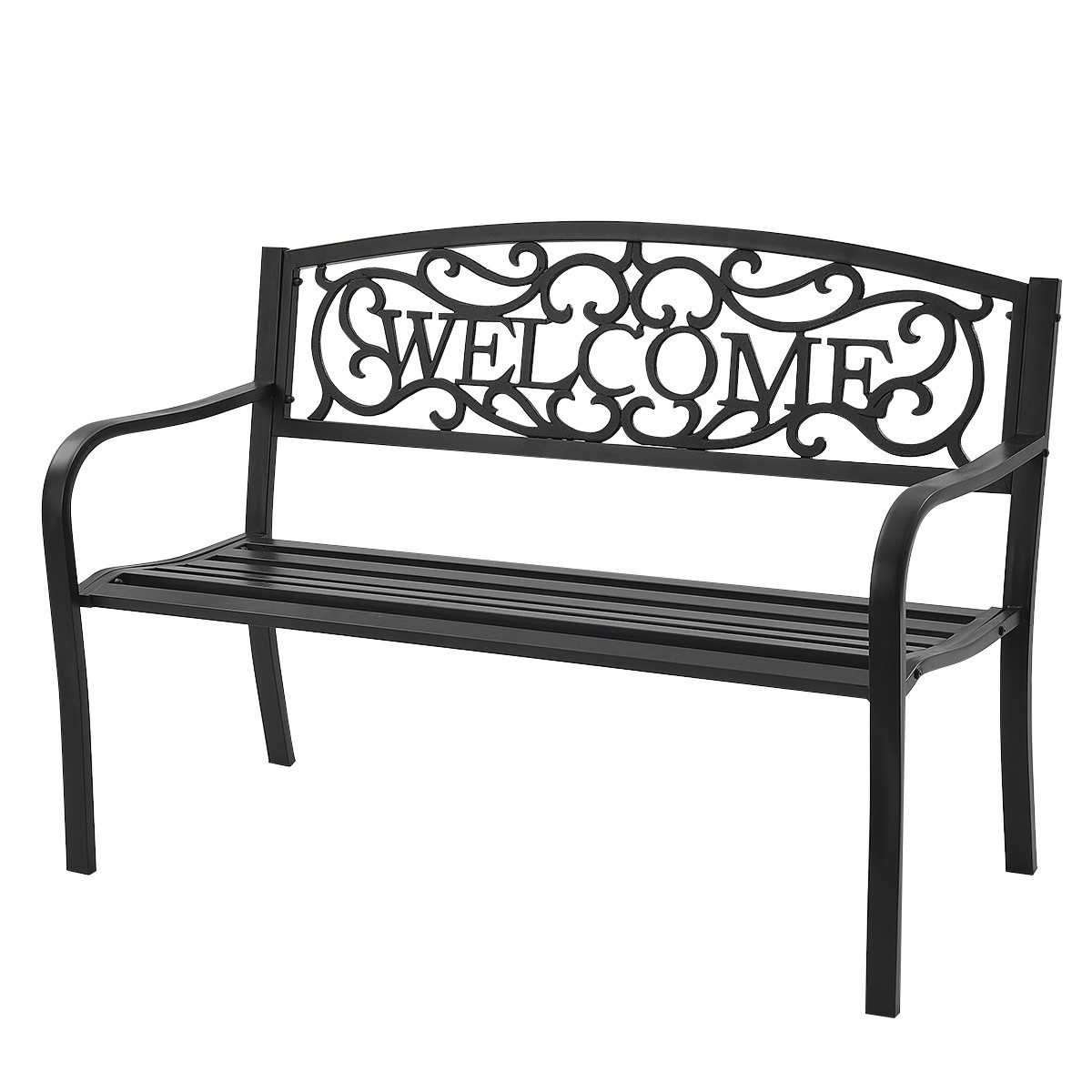 COSTWAY Gartenbank, mit Rückenlehnen, bis 320kg belastbar, 127 x 63,5 x 89cm. Reduzierter Preis € 119,99. Unverbindliche Preisempfehlung € 179,99