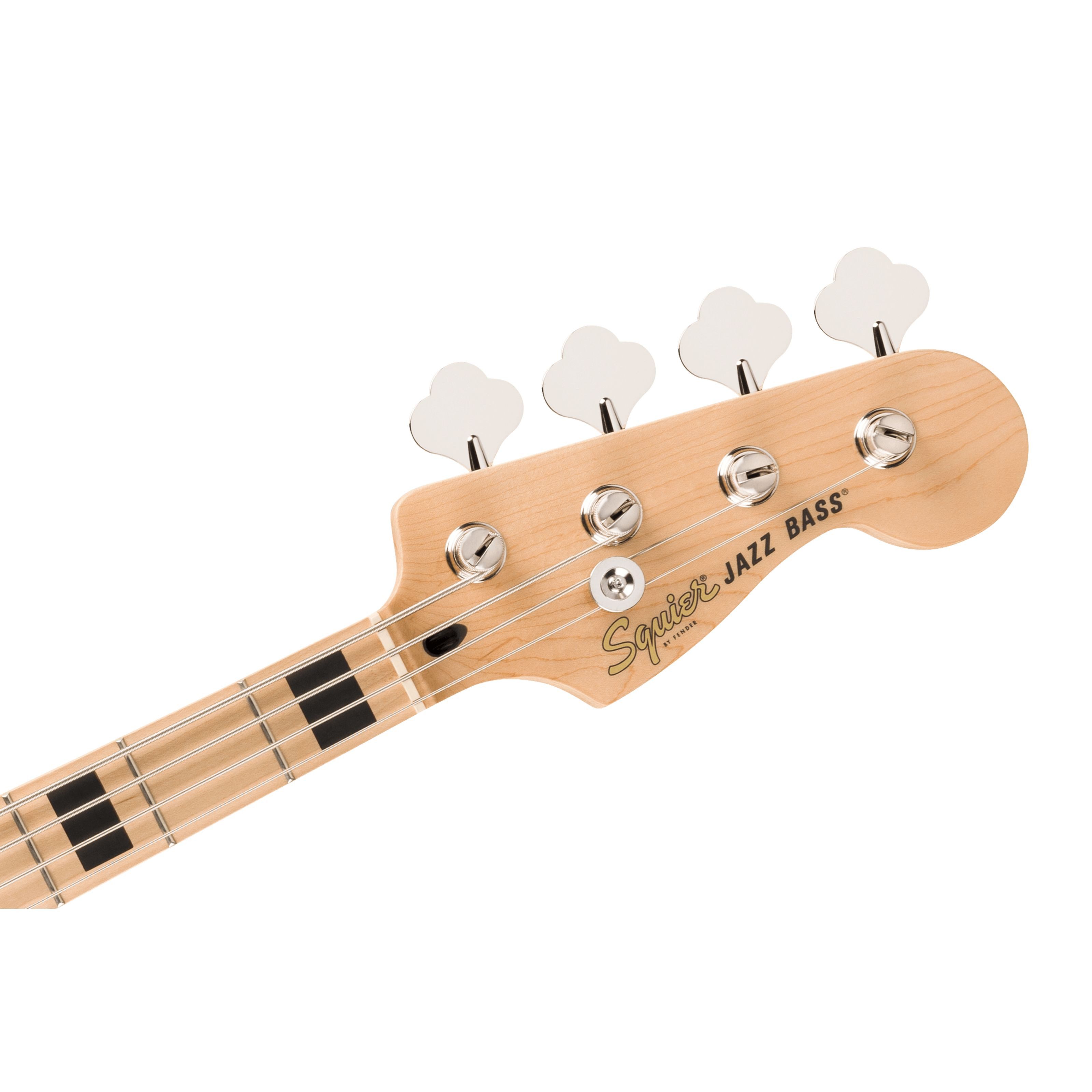 Squier E-Bass, E-Bässe, 4-Saiter E-Bässe, Affinity Active Jazz Bass Olympic White - E-Bass