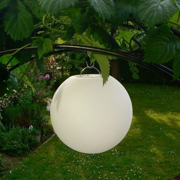 @tec Gartenleuchte Kabellose LED Kugellampe, LED, Outdoor, Kugellampe, Leuchtkugel, Ball, Farbwechsel, 42 Helligkeitsstufen, Fernbedienung, hängend, stehend, spritzwassergeschützt, IP54, Gartenleuchte, innen & außen, Akku, kabellos