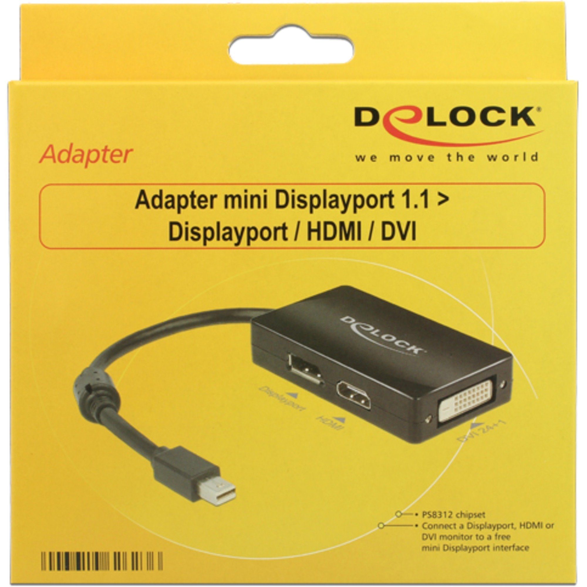 DeLOCK Adapter MiniDisplayport > DisplayPort / Audio- & Video-Adapter