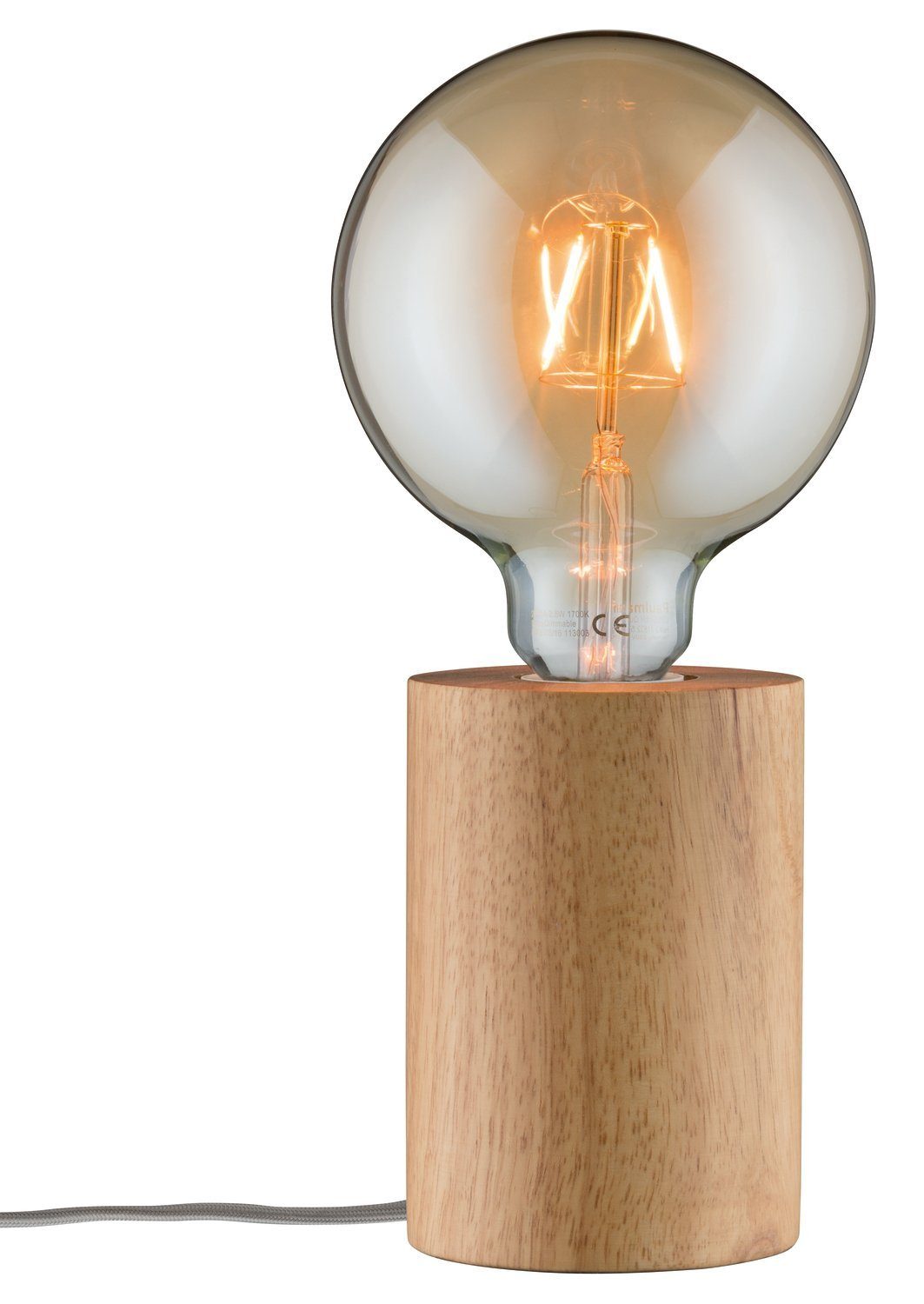 Paulmann Tischleuchte Neordic Talin max.1x20W E27 Holz 230V, ohne Leuchtmittel