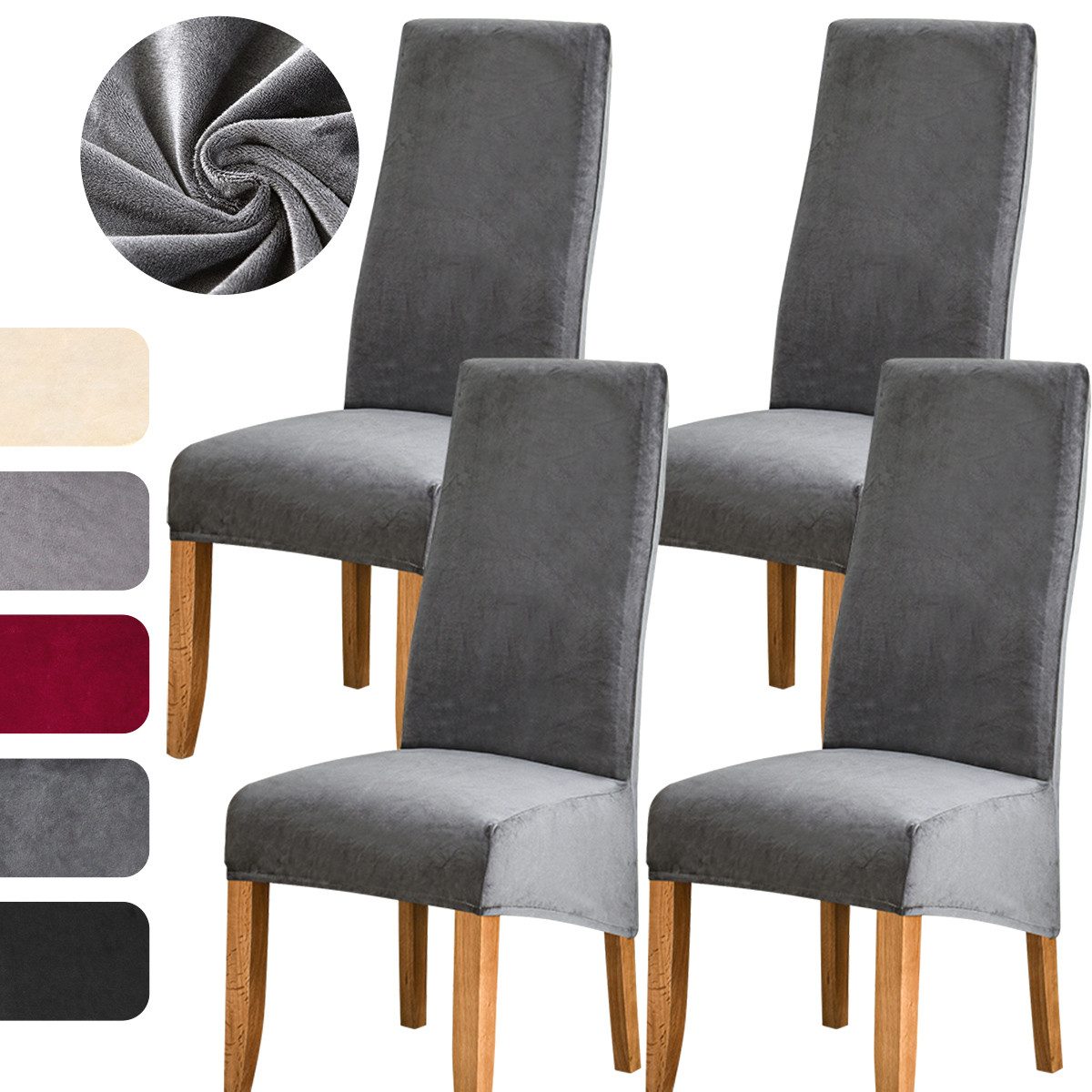 Simloveve Stuhlhusse Stuhlhussen Mirofaser Esszimmer Abnehmbare Stretch Stu günstig online kaufen