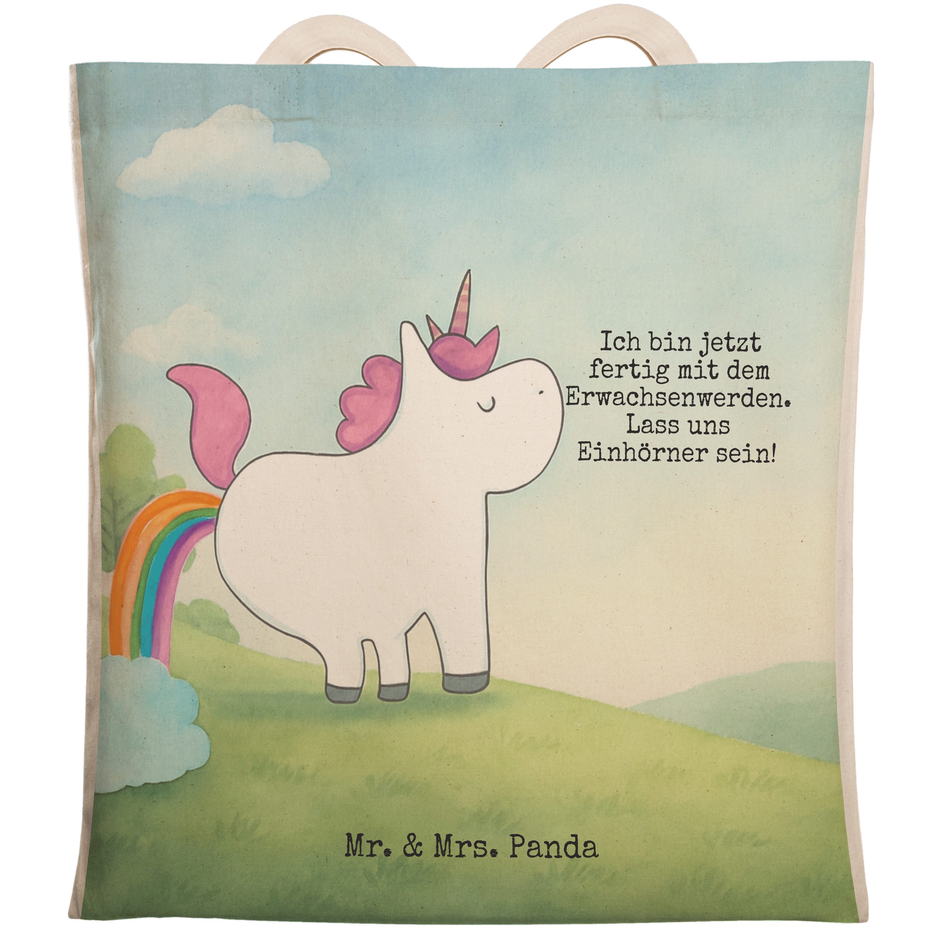 Tragetasche Einhorn Pupsen Design, Einkaufstasche, Weiß, Spaß, Lustig, Stoffbeute