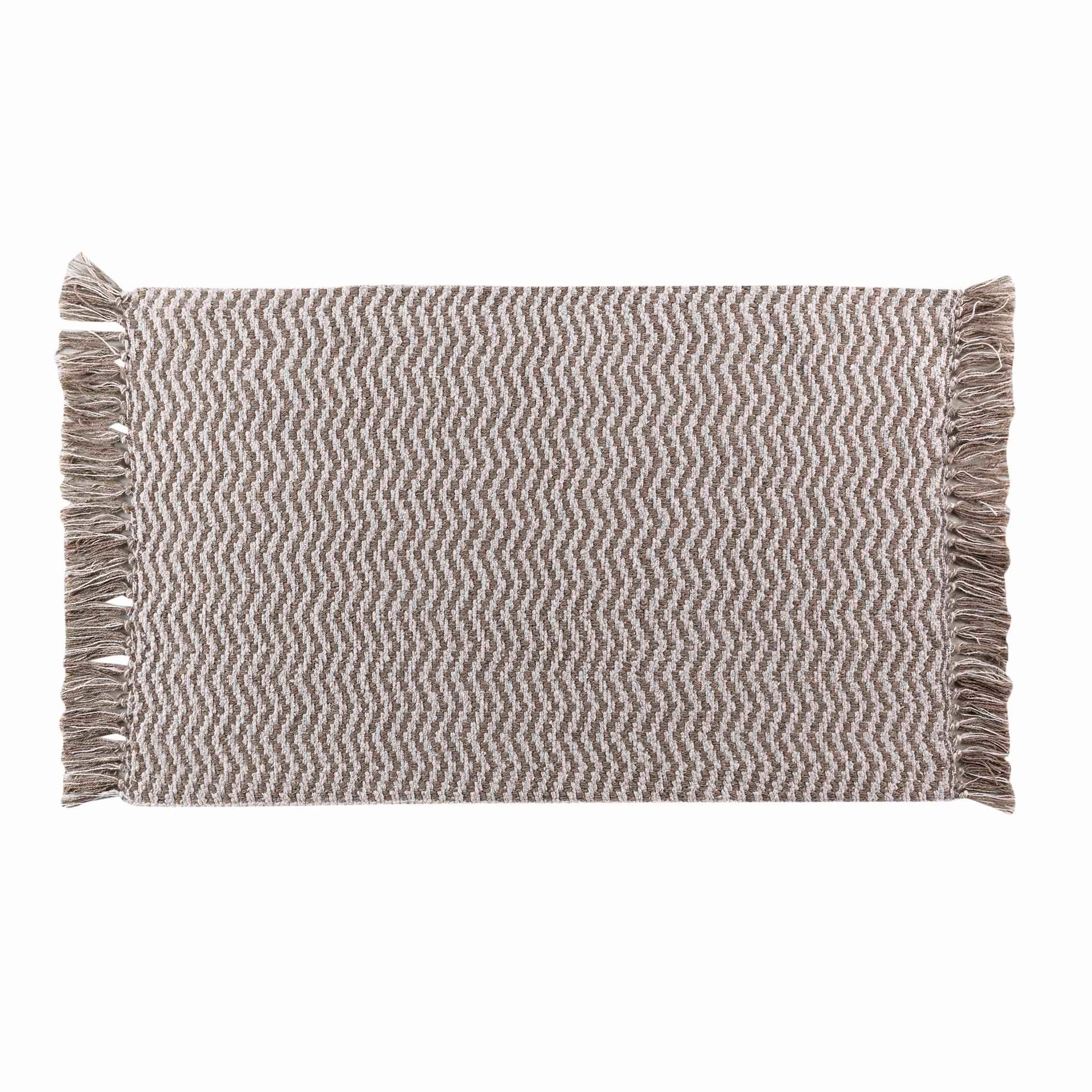 Douceur d'intérieur Teppich Geflochtener Teppich mit Fransen ALESSIA, 50 x 80 cm, Höhe: 8 mm