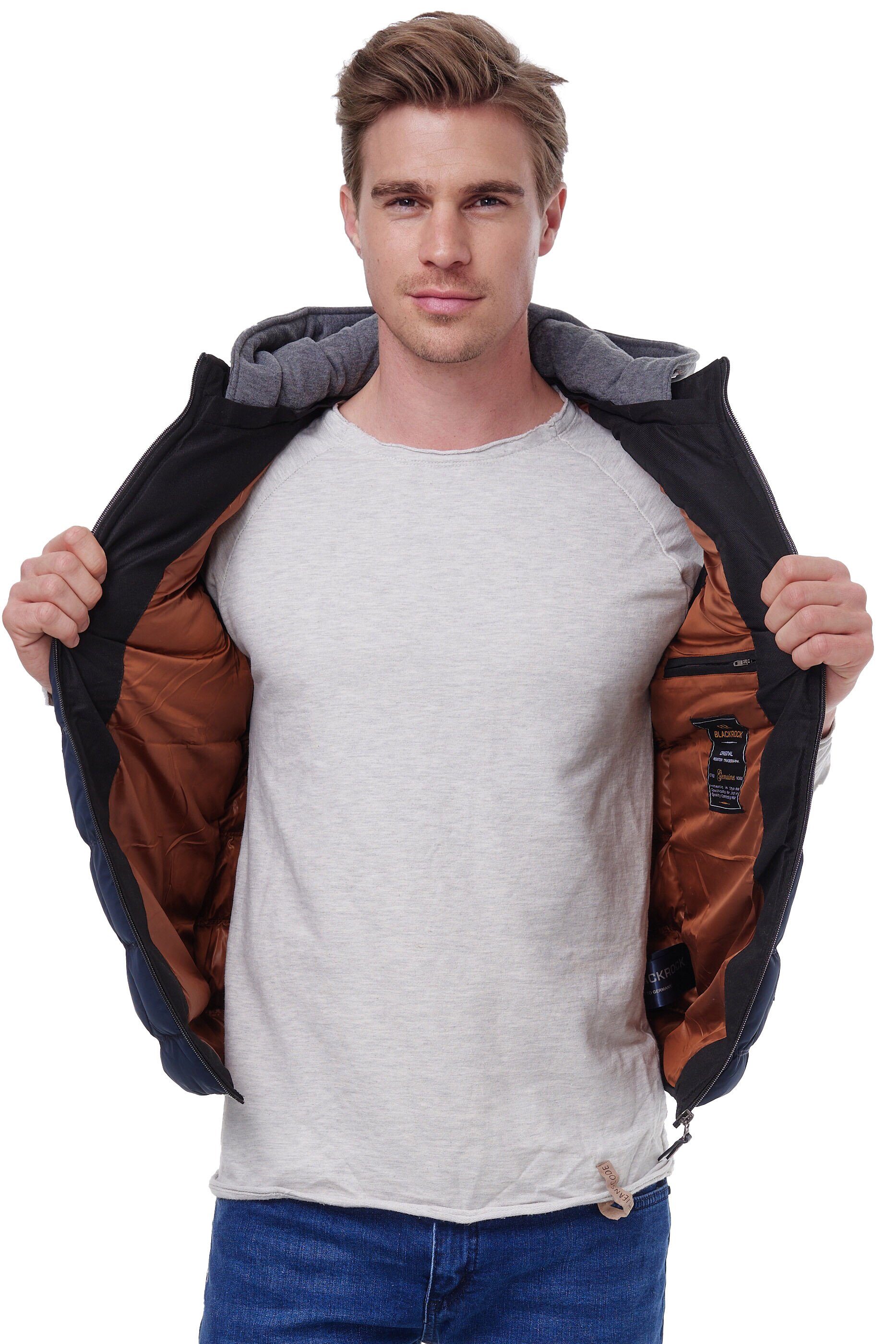 BLACKROCK Steppweste BR1701 Herren Outdoor-Weste - Slim-Fit - Abnehmbare Kapuze