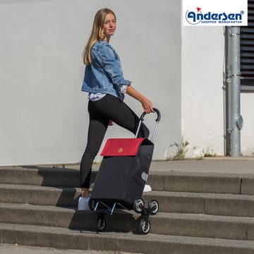 Andersen Einkaufstrolley Andersen Scala Shopper Treppensteiger mit Tasche Hera