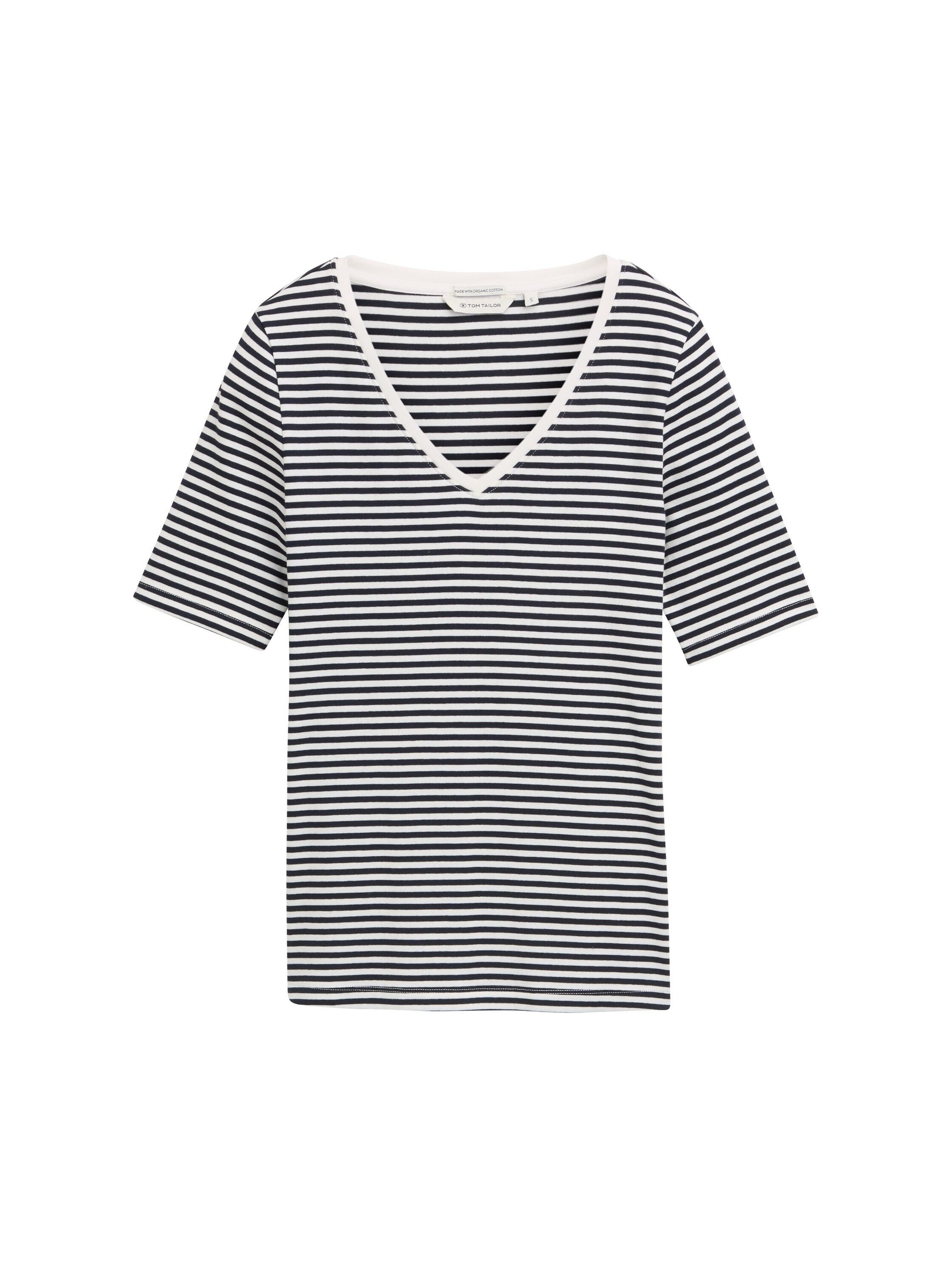 TOM TAILOR T-Shirt T-Shirt mit V-Ausschnitt günstig online kaufen