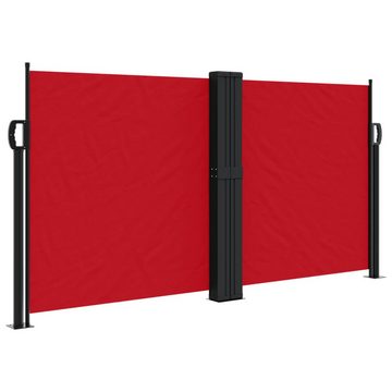 vidaXL Seitenmarkise Seitenmarkise Ausziehbar Rot 120x1000 cm