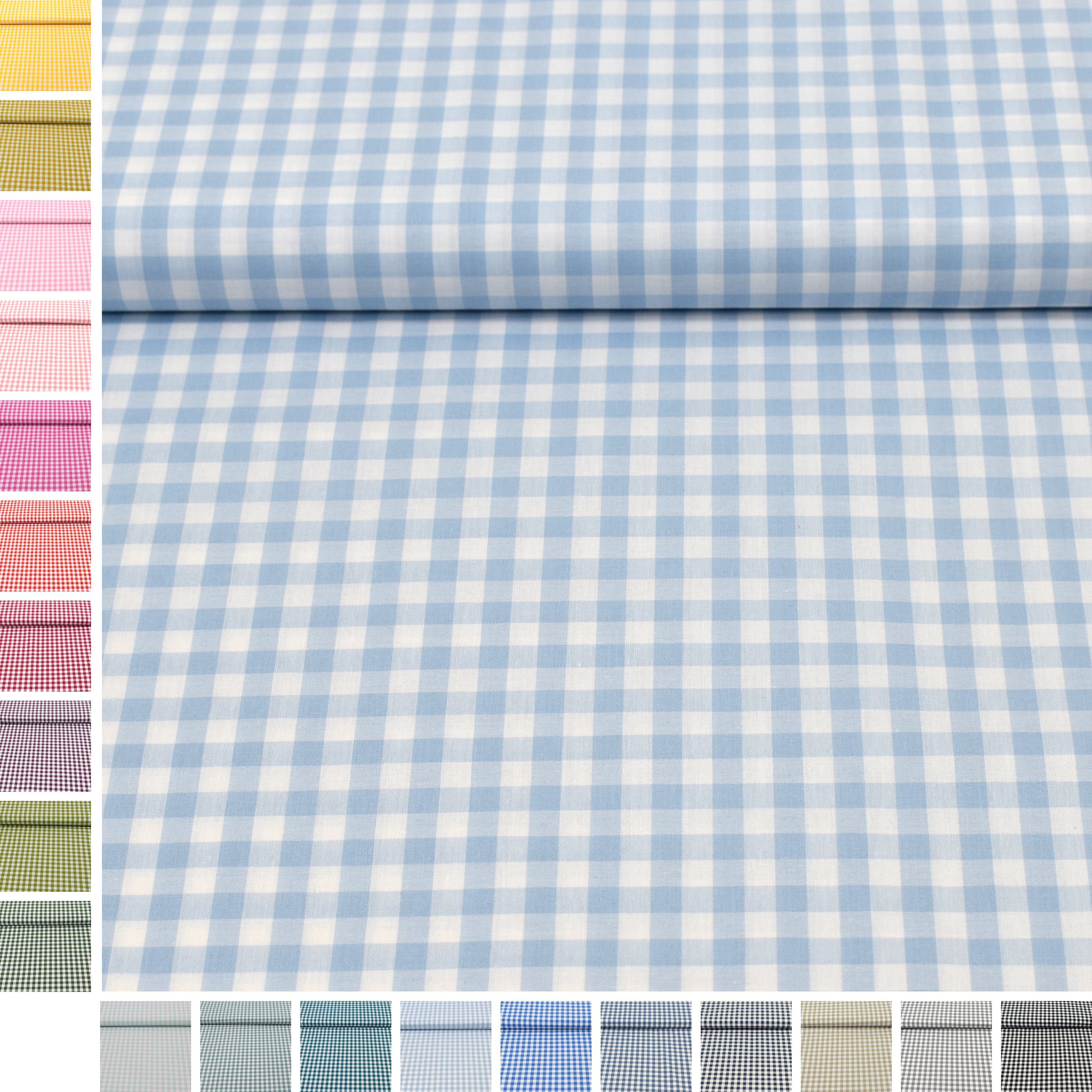 MAGAM-Stoffe Stoff "Mona", Vichy Karo groß Baumwollstoff aus Niederlande ÖKO-TEX Meterware 50cm