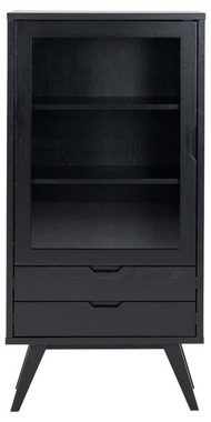 ebuy24 Vitrine ALine Vitrinenschrank 1 Glastür, 2 Schubladen schw