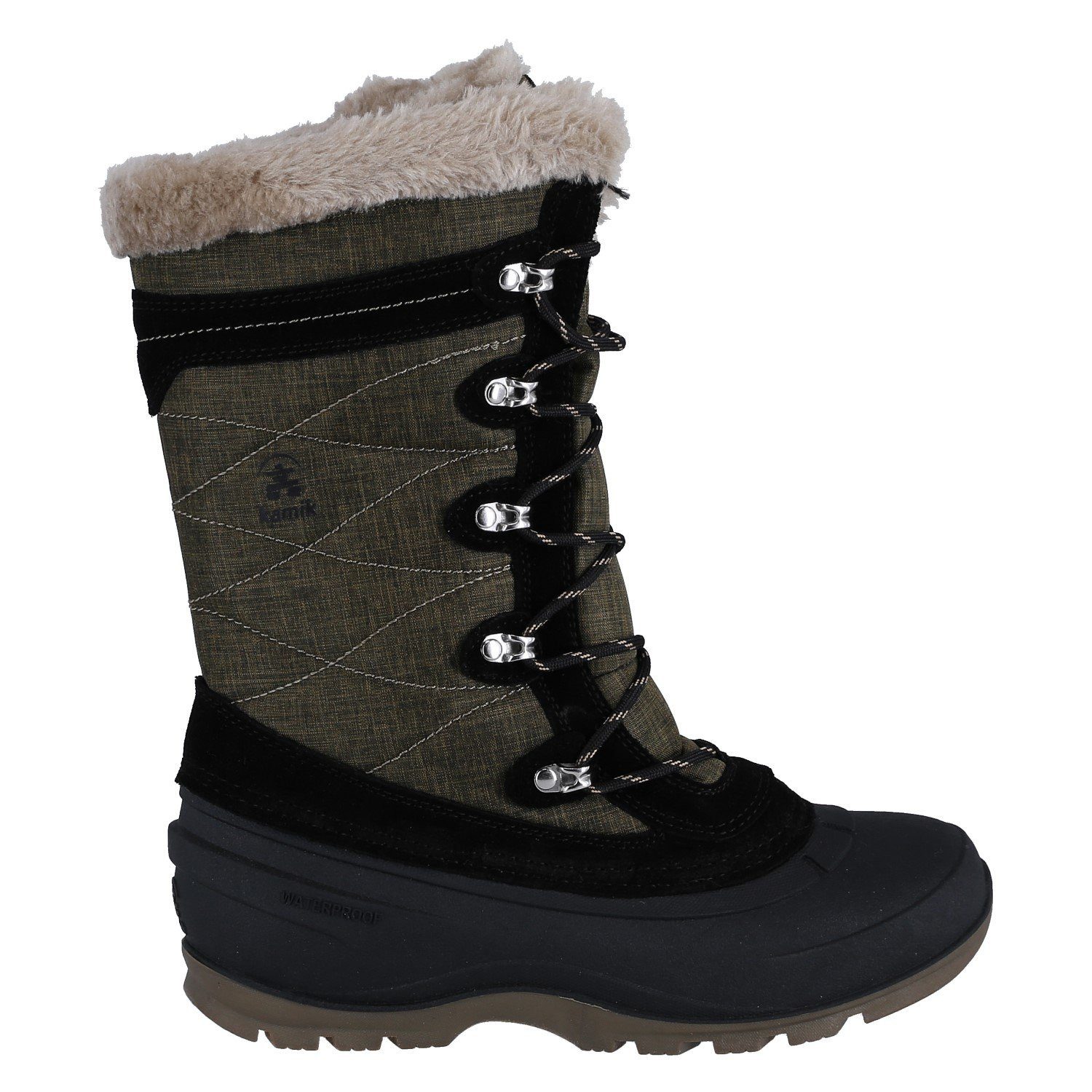Kamik Snovalley 4 (Wildleder, wasserdicht) olivegrün Damen Winterstiefel