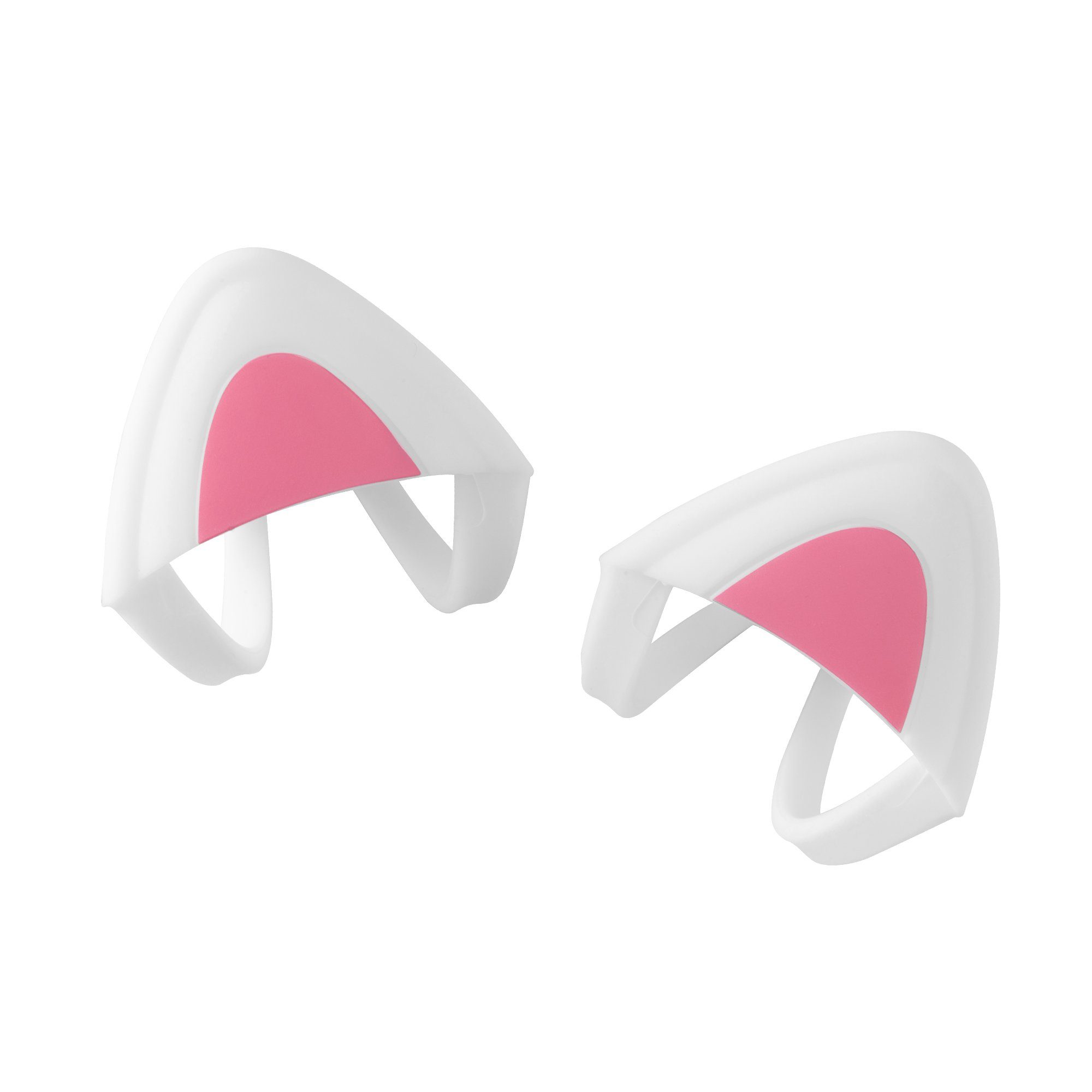 kwmobile Kopfhörer-Schutzhülle 2x Katzenohren Aufsatz für Overear Headphone, Deko Accessoire für Kopfhörer - Katzenkopfhörer Set von 2 - in Weiß