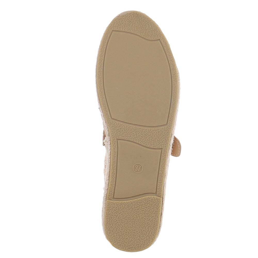 Ital-Design Damen Mules Freizeit Plateausandaletten (88930251) Flach Pantoletten in Camel – Bild 3 von 5