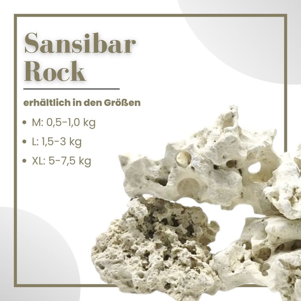 Aquaone Aquarium Aquarium Natursteine Sansibar Rock 1 Stück Gr. M 0,5-1,0 kg