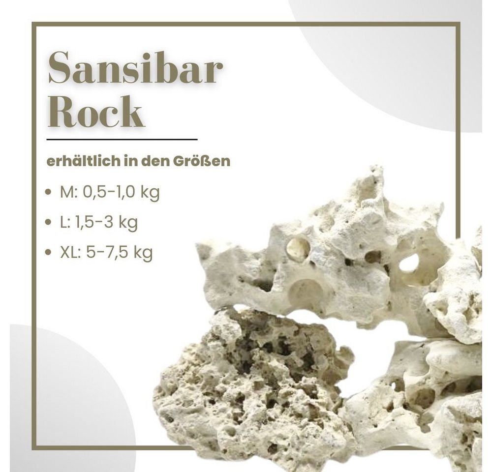 Thumbnail - Aquaone Aquarium Aquarium Natursteine Sansibar Rock Kiste 10 kg Mix Größe M bis L