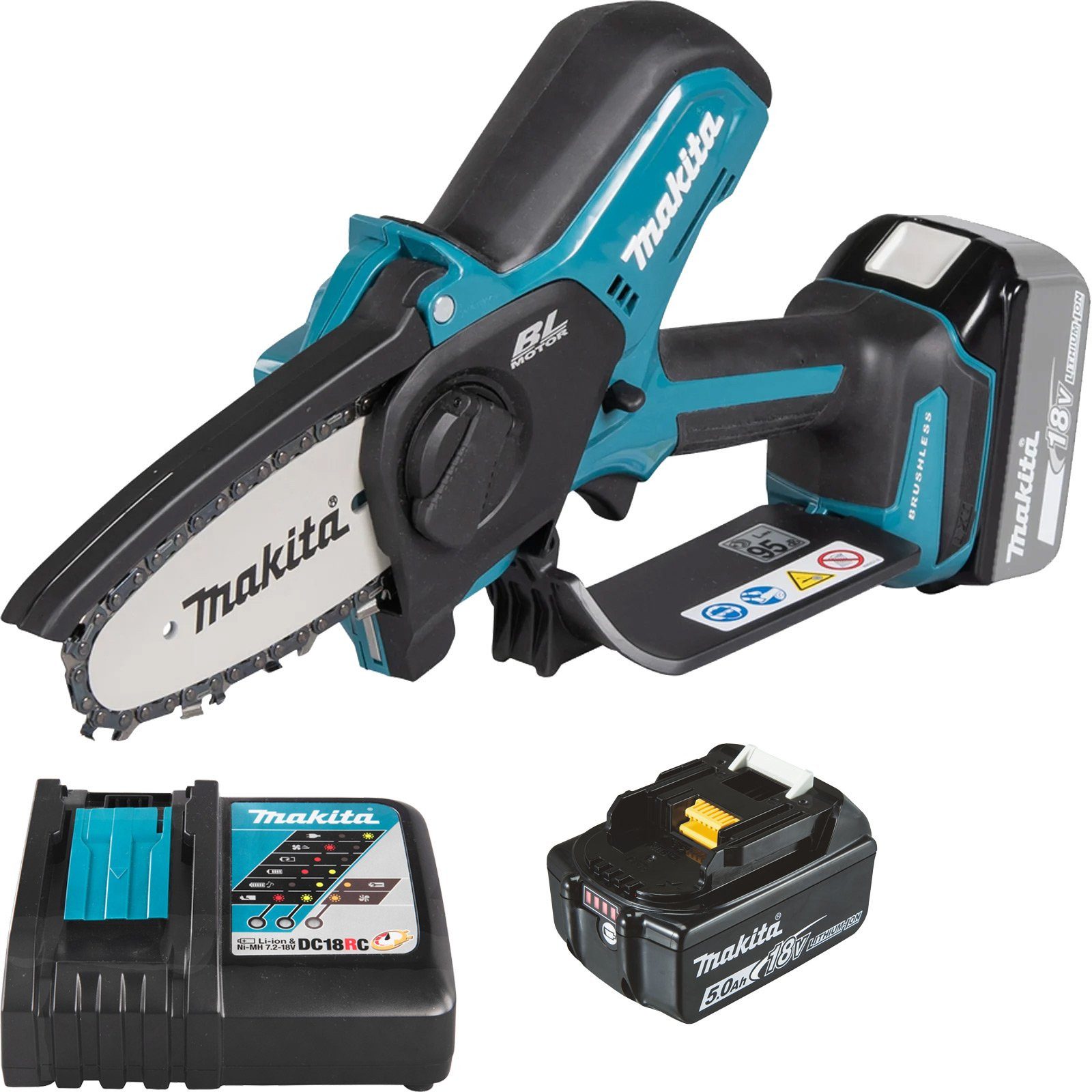 Makita Garten-Multifunktionsgerät Makita DUC101RT Akku-Astsäge 18V / 1x 5,0 Ah Akku + Ladegerät
